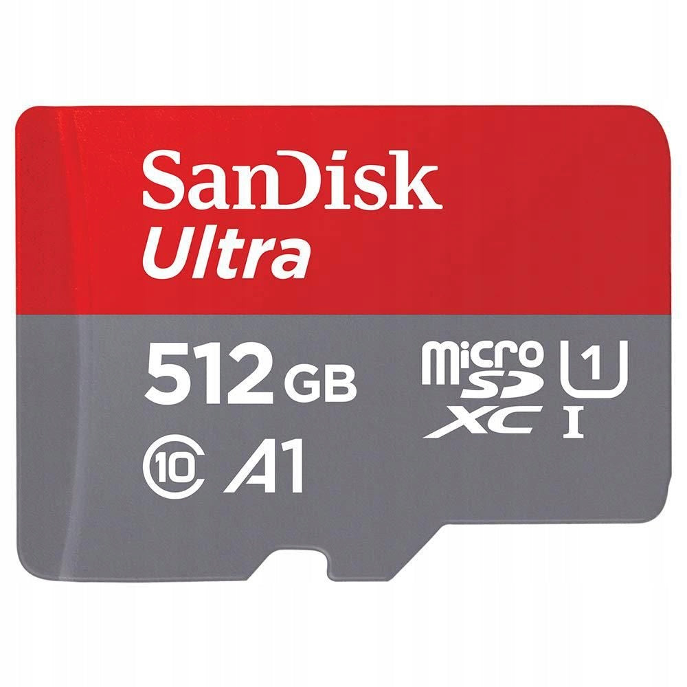 MICROSDXC MEMORY CARD SANDISK ULTRA 512GB 150MB/S UHS-I A1 U1 C10 ADAPTER Manufacturer code 215443