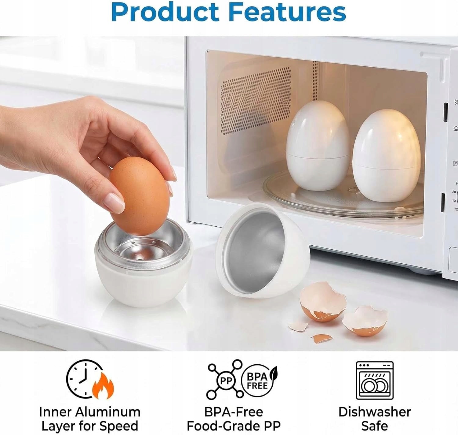 MICROWAVE EGG COOKER FOR 1 EGG QUICK BREAKFAST IN THE OFFICE AND AT HOME Brand Midea