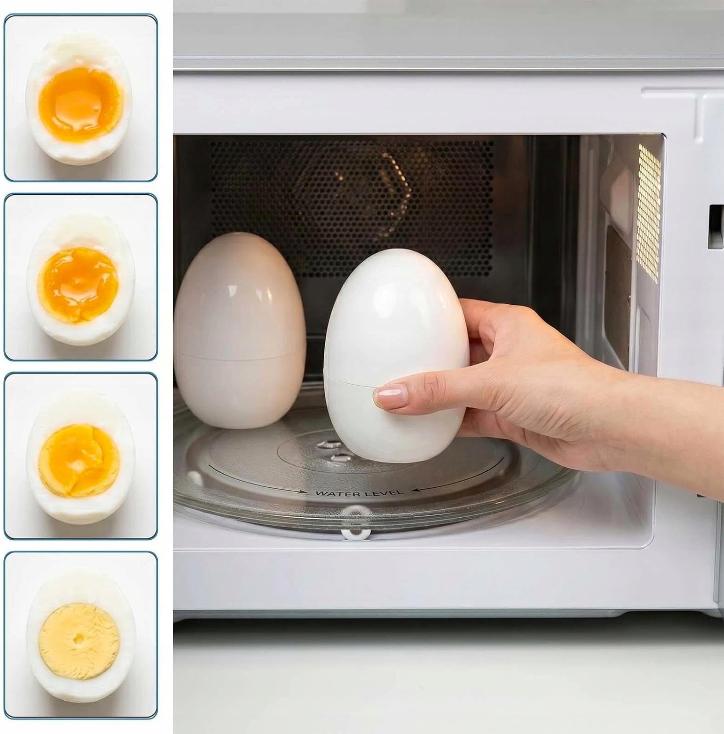 MICROWAVE EGG COOKER FOR 1 EGG QUICK BREAKFAST IN THE OFFICE AND AT HOME Dominant color white