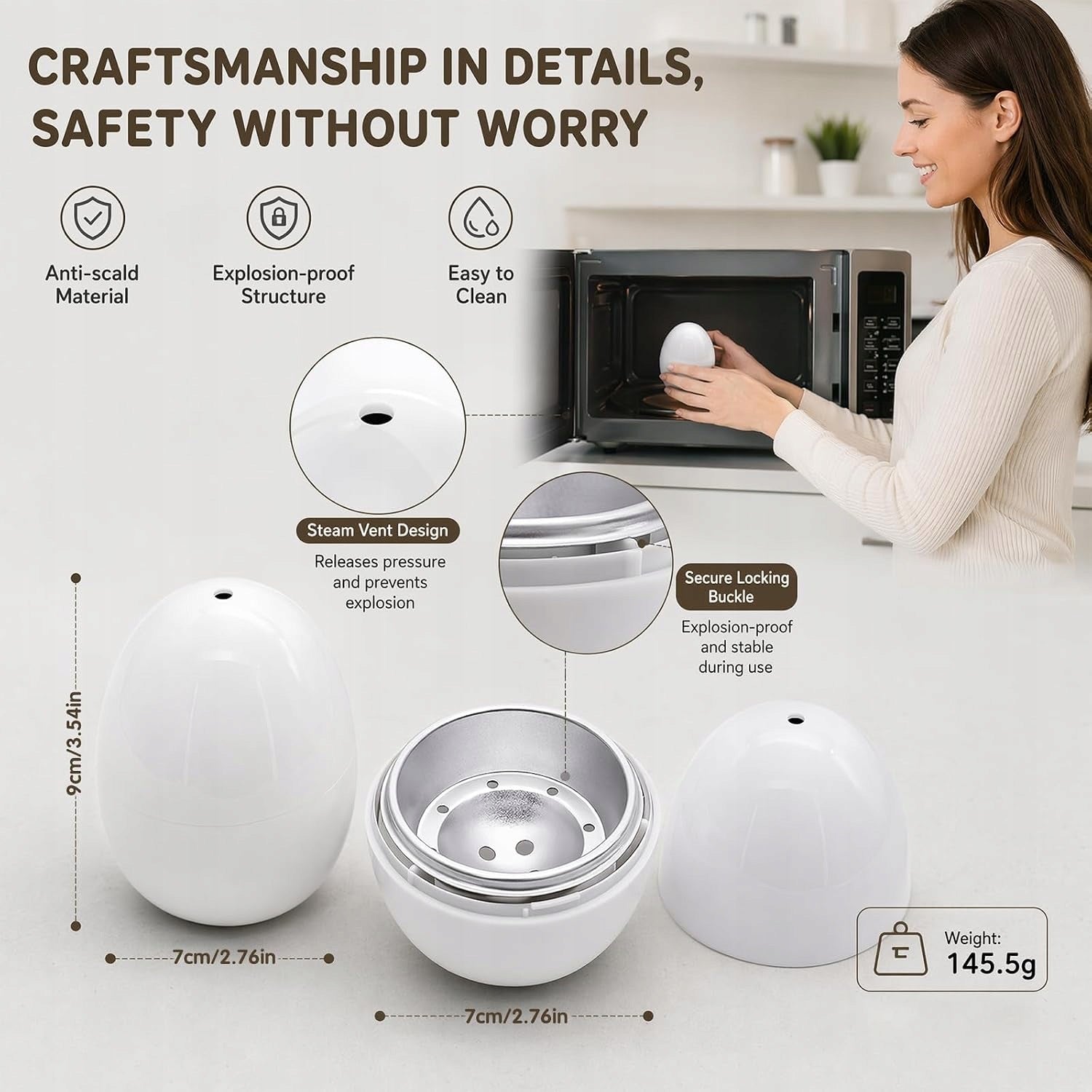 MICROWAVE EGG COOKER FOR 2 EGGS FAST COOKING Brand no brand