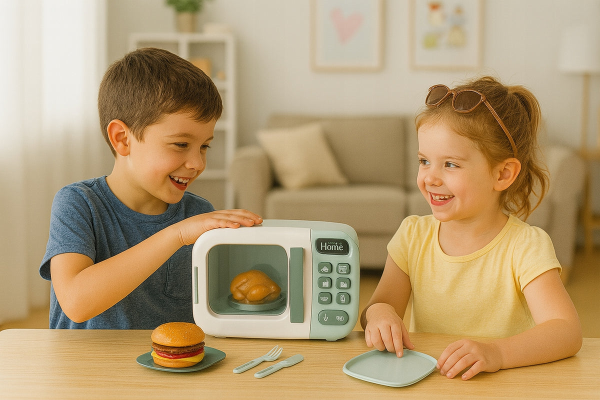 MICROWAVE FOR CHILDREN Interactive Household Appliance Stove with Light Green Packaging status original