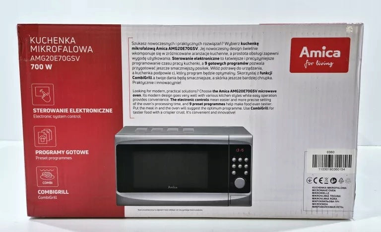 MICROWAVE OVEN AMICA AMG20E70GSV Model AMG20E70GSV