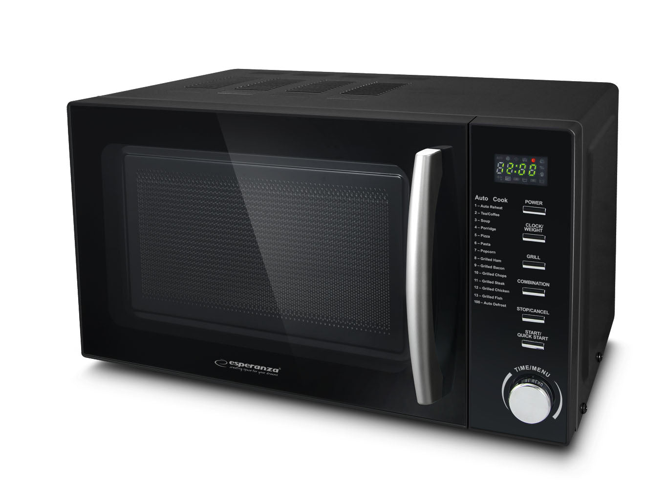 MICROWAVE OVEN MICROWAVE 20L 1200W 14 programS GRILL BLACK STRONG Brand no brand
