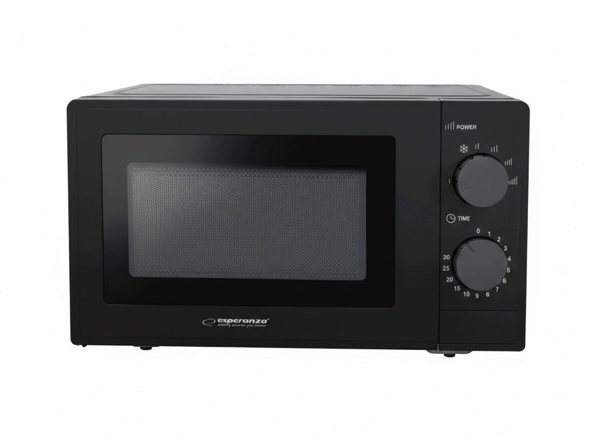 MICROWAVE OVEN POWERFUL 1100W 20L BLACK MICROWAVE FREESTANDING TIMER Packaging status original