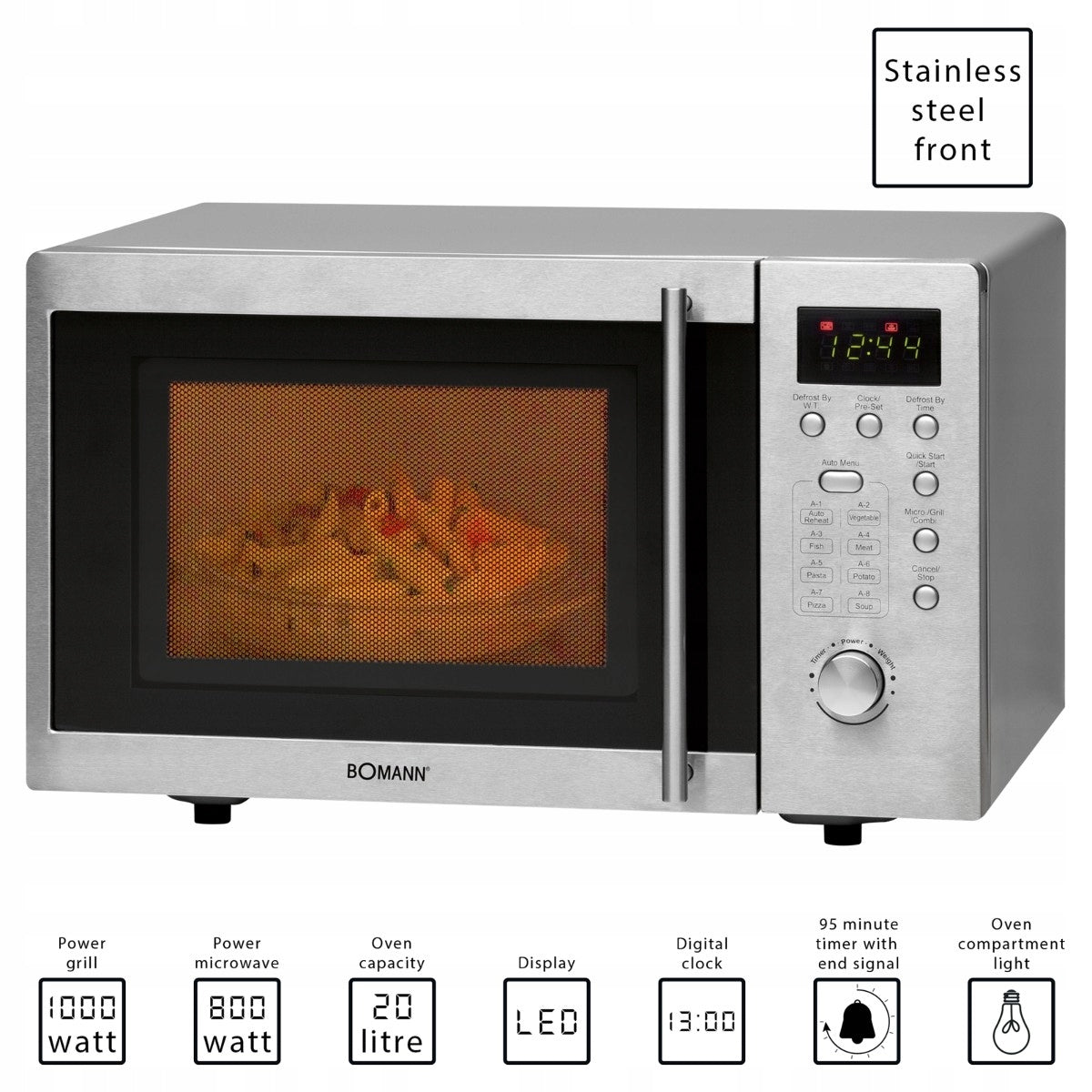 MICROWAVE OVEN WITH GRILL, MICROWELA BOMANN M Packaging status original