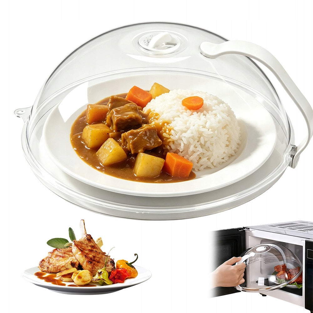 MICROWAVE SPLATTER COVER - TRANSPARENT REUSABLE MICROWAVE LID