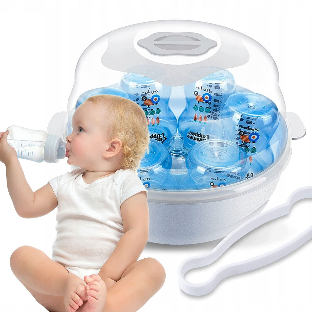 MICROWAVE STERILIZER FOR BOTTLES – 6 BOTTLES, 4 MINUTES, PP/ABS