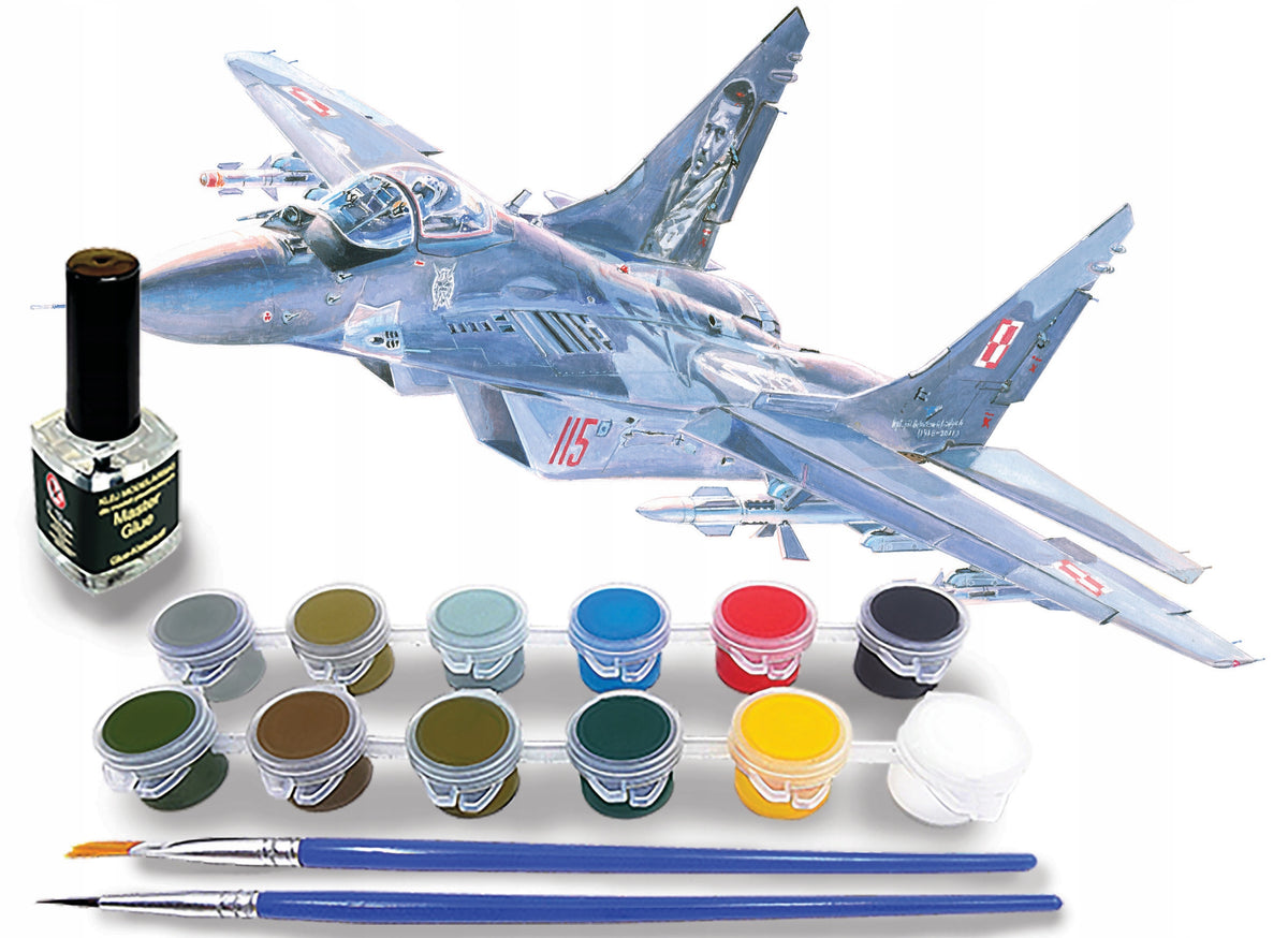 MIG-29M MODEL AIRCRAFT FOR ASSEMBLY + PAINTS AND GLUE Brand no brand