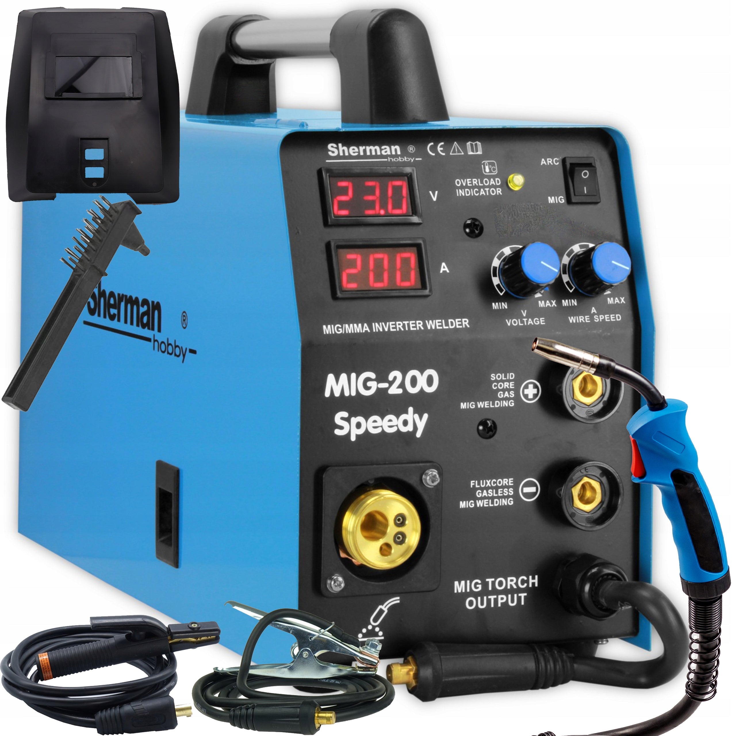 MIG MAG 200A MMA Sherman MIGOMAT 230V Speedy MIG 200 set of 4 Manufacturer code Spawarka Sherman SPEEDY MIG 200 ZCOM3