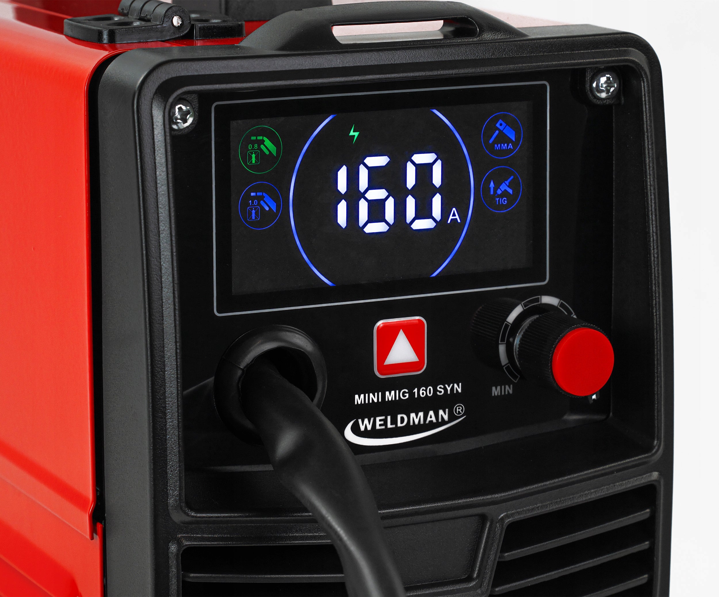 MIG MAG FCAW MMA inverter welder Weldman MIG 160A Synergy Duty cycle time 60%