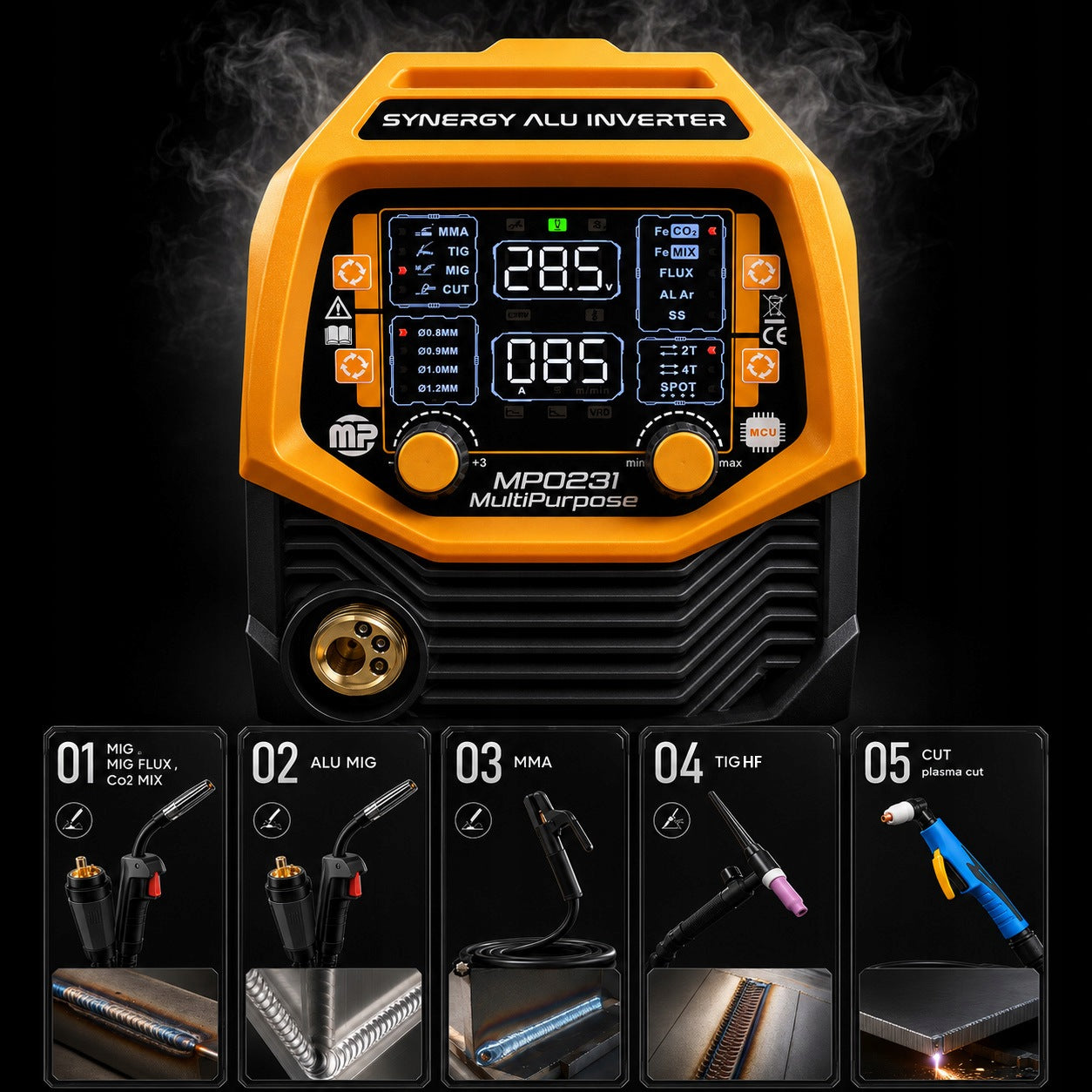 MIG MAG MMA TIG HF inverter welder! CUT Synergy 255A MAJSTER MP0231 Packaging status original