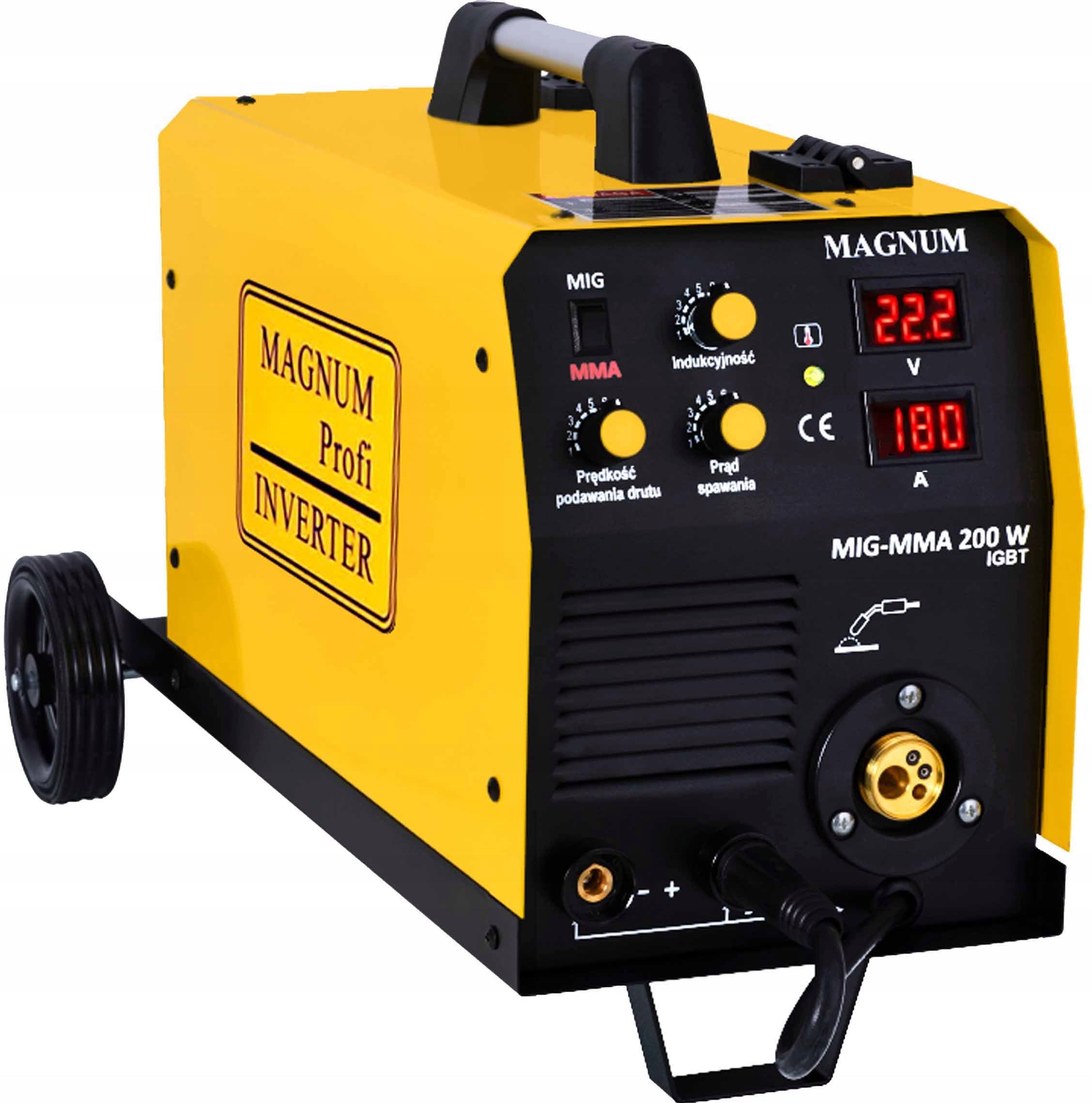 MIGOMAT INVERTER MAGNUM 200W IGBT MMA Manufacturer code MAGNUM MIG 220 W ZESTAW 230