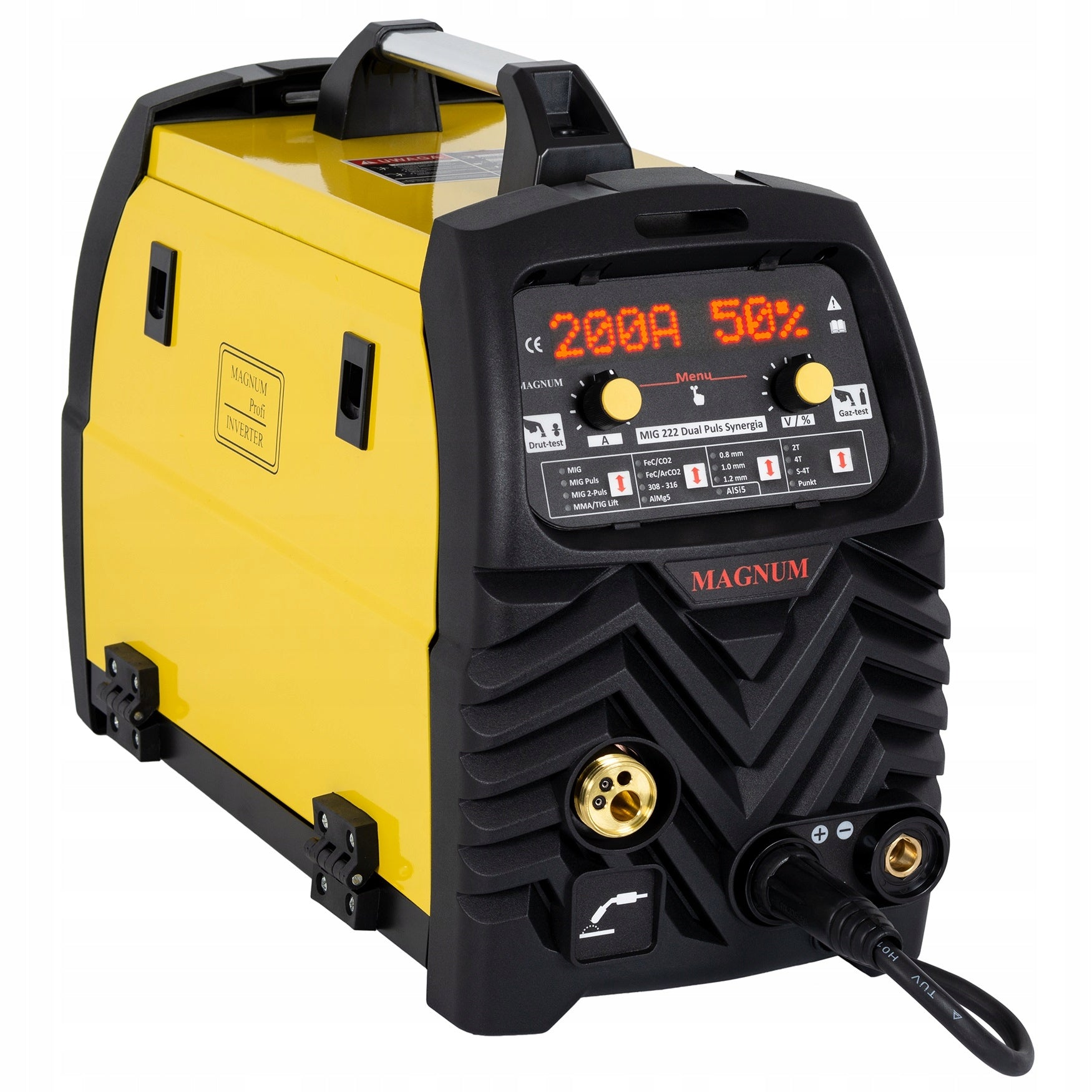 MIGOMAT MAGNUM MIG 222 DUAL PULSE SYNERGY Led TIG MMA 200A