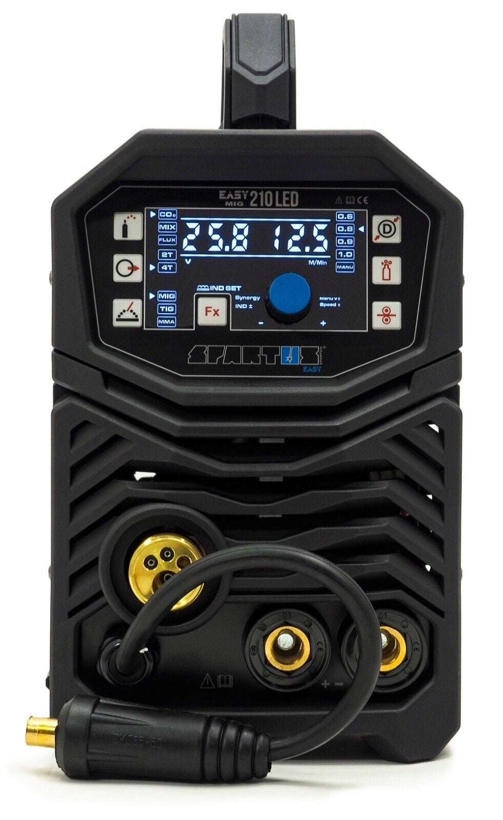 MIGOMAT Spartus Easymig 210 LED Synergy 200A MMA TIG LIFT 3IN1 Welding range 10–200 A