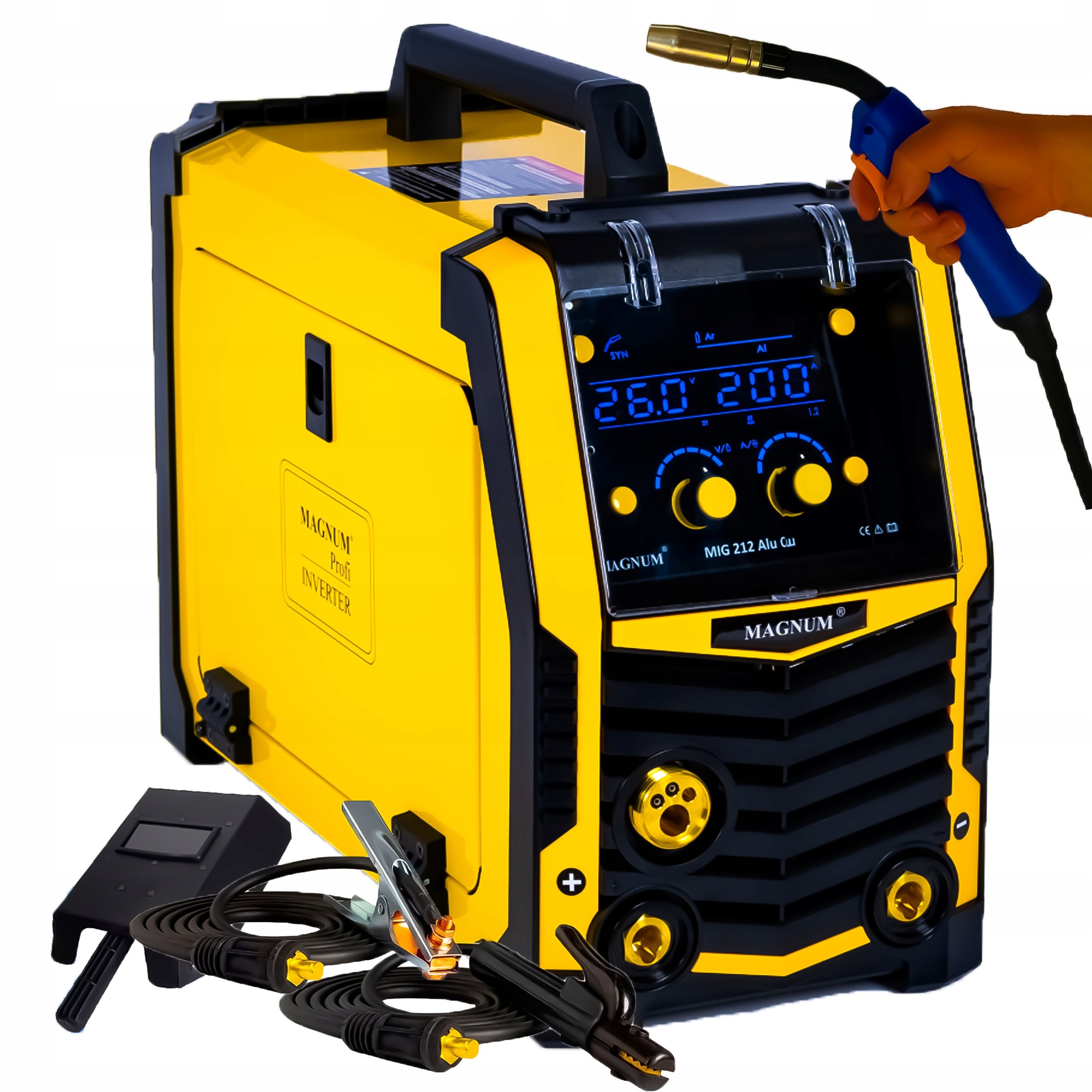 MIGOMAT WELDING MACHINE MAGNUM MIG 212 ALU SYNERGY MMA 3IN1 SEMI-AUTOMATIC Packaging status original