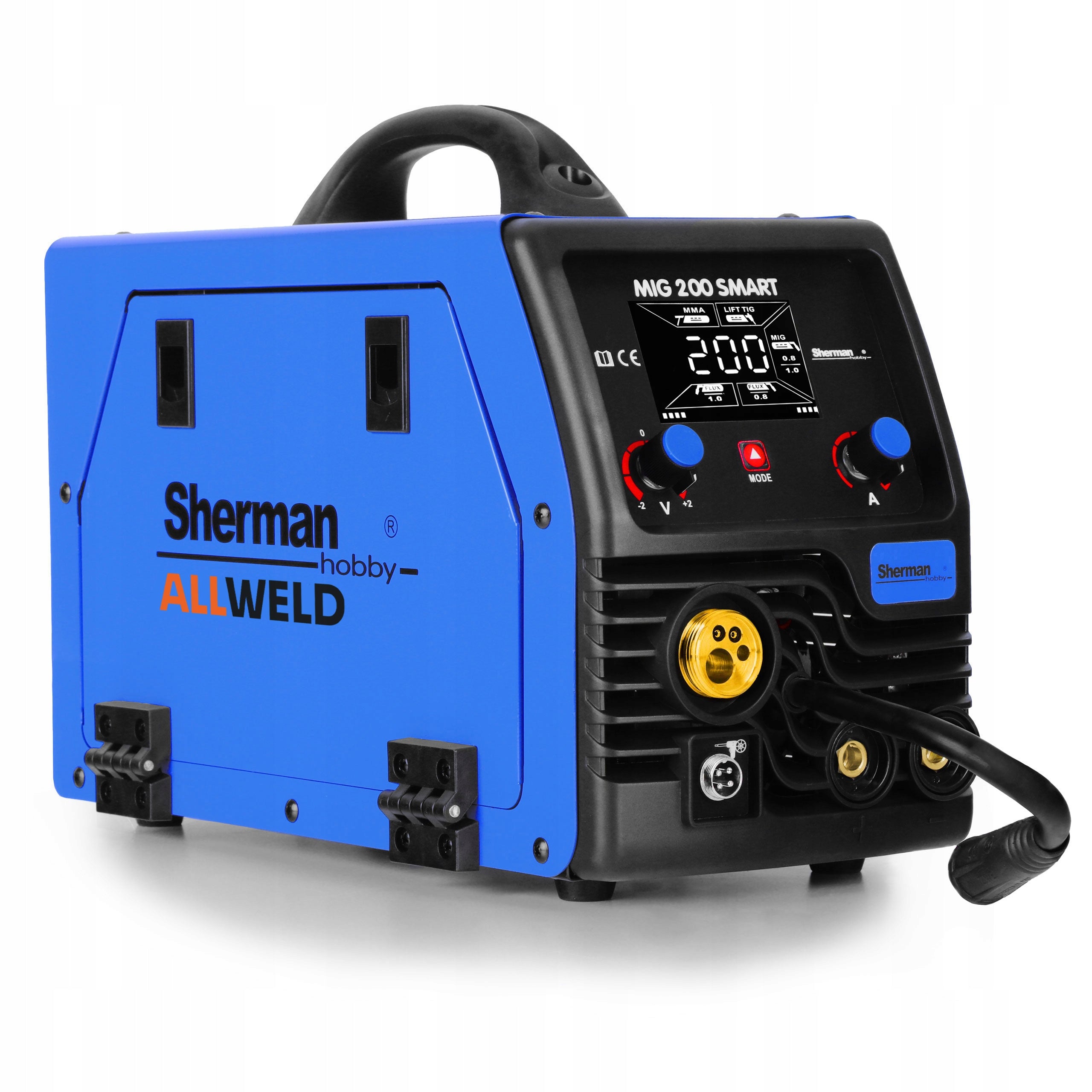 MIGOMAT WELDING MACHINE SHERMAN MIG 200 SMART MMA TIG 200A 230V SYNERGY FLUX 3IN1 Manufacturer code 7812762 MAPL-15