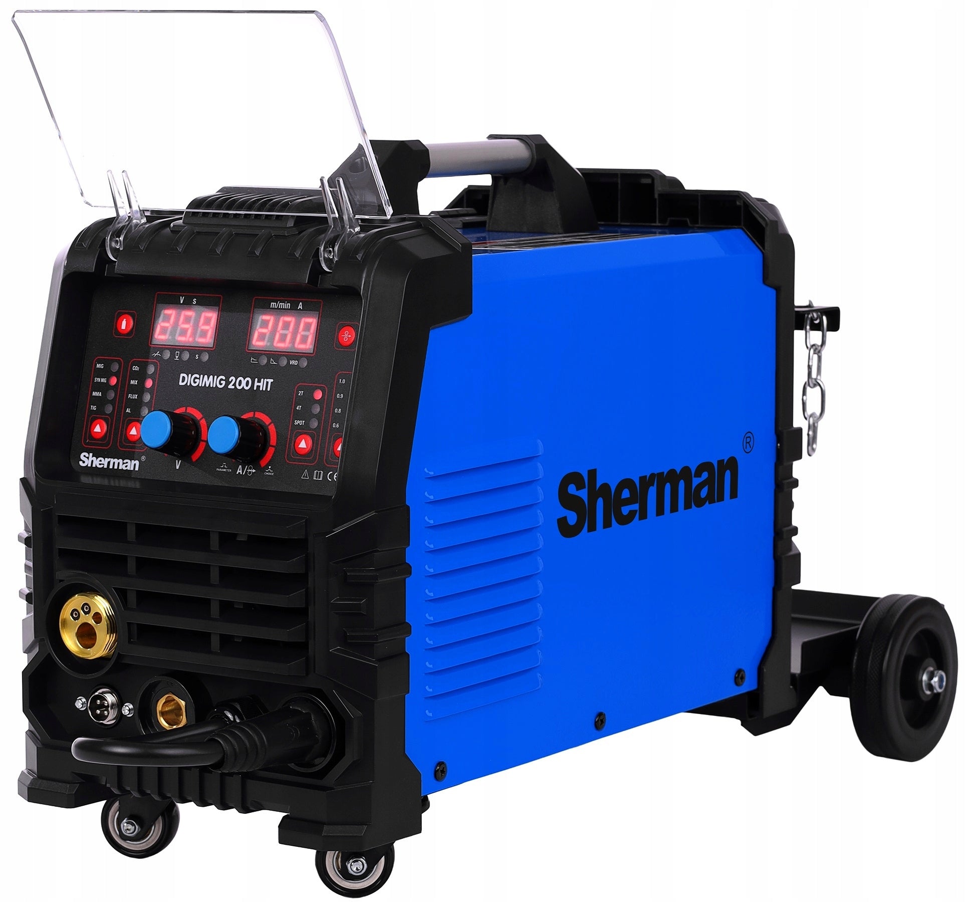 MIGOMAT WELDING MACHINE SHERMAN MIG DIGIMIG 200 HIT VERSION WITH CYLINDER CHASSIS Packaging status original