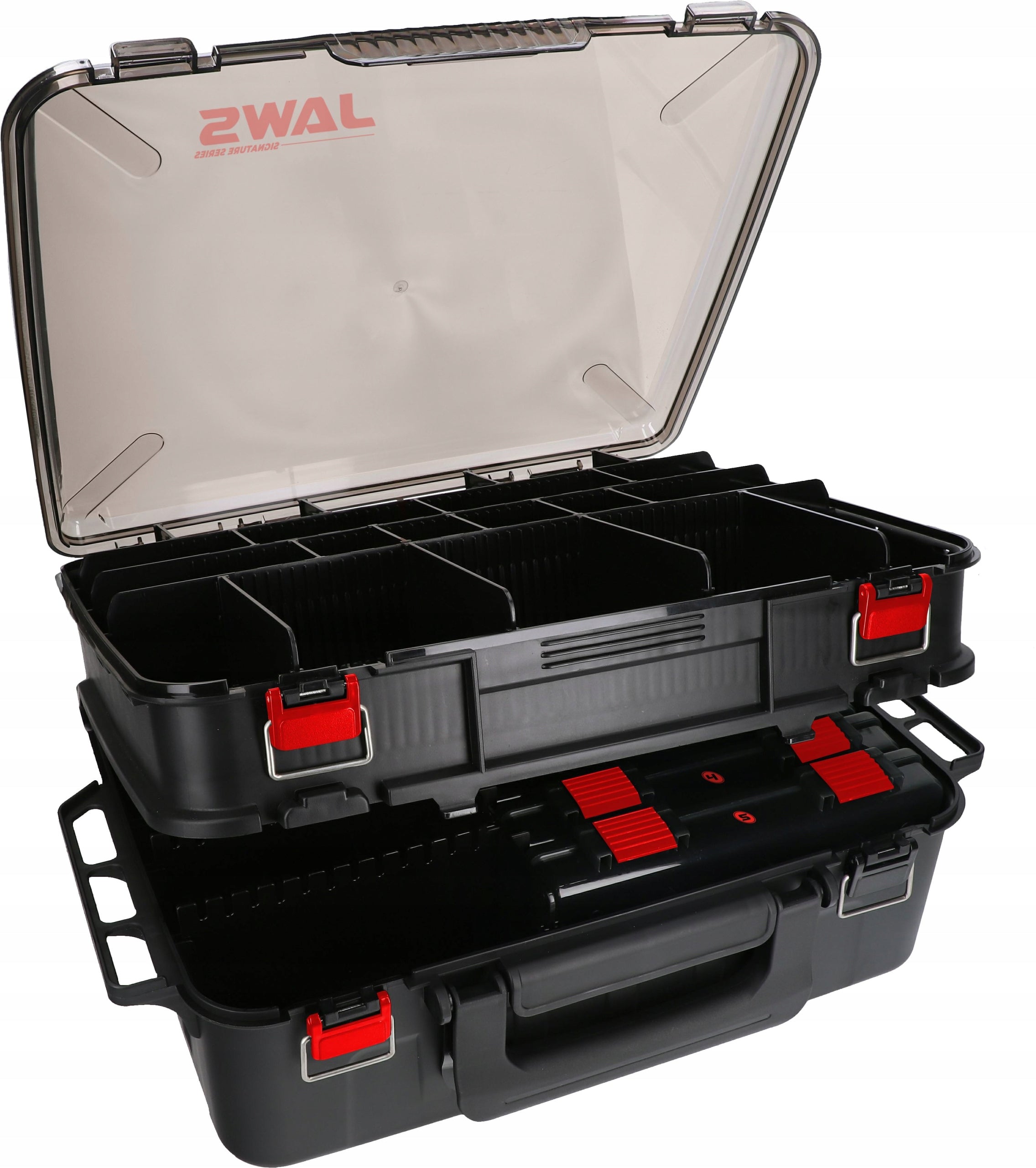 MIKADO JAWS TWO-CHAMBER FISHING BOX 47x34x19CM - 2 LEVELS
