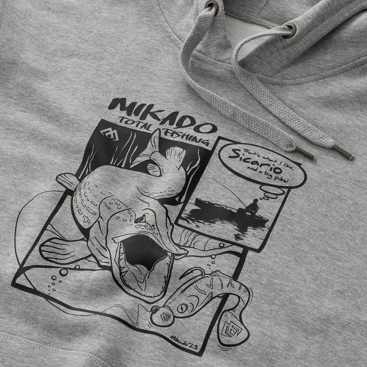MIKADO SWEATSHIRT - SICARIO - WITH HOOD size S - GRAY Brand Mikado