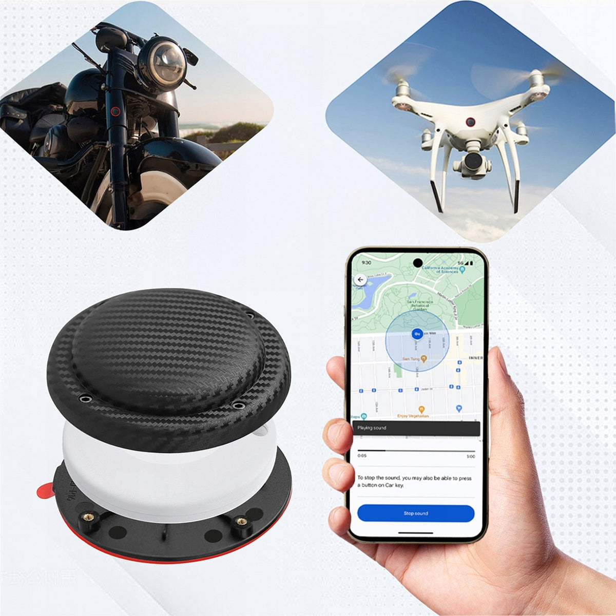 MILI MiTag SKI FINDER GPS Locator BT Android Sticky UNIVERSAL Manufacturer code HD-P16