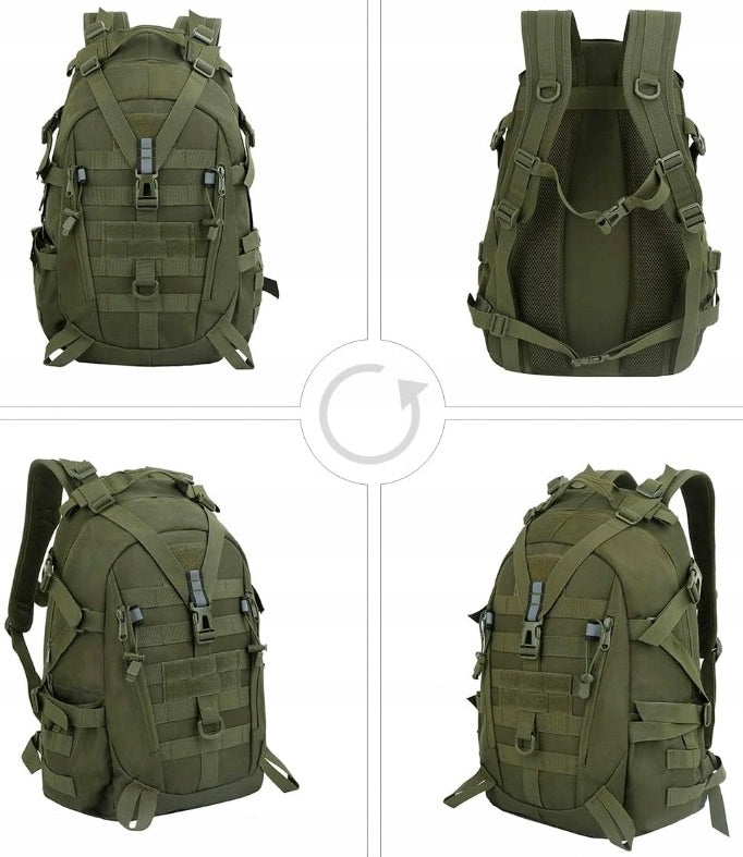 MILITARY HIKING BACKPACK MILITARY TACTICAL SURVIVAL ARMY GREEN 35L Color green