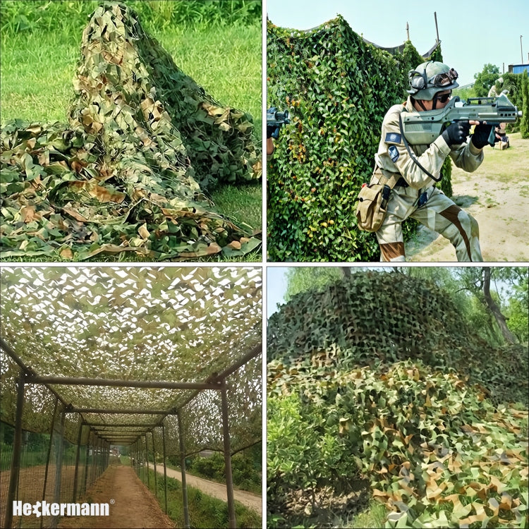 MILITARY MESH 2x4m MASKING SHADING GARDEN CAMOUFLAGE 8m2 + BANDS Manufacturer Heckermann
