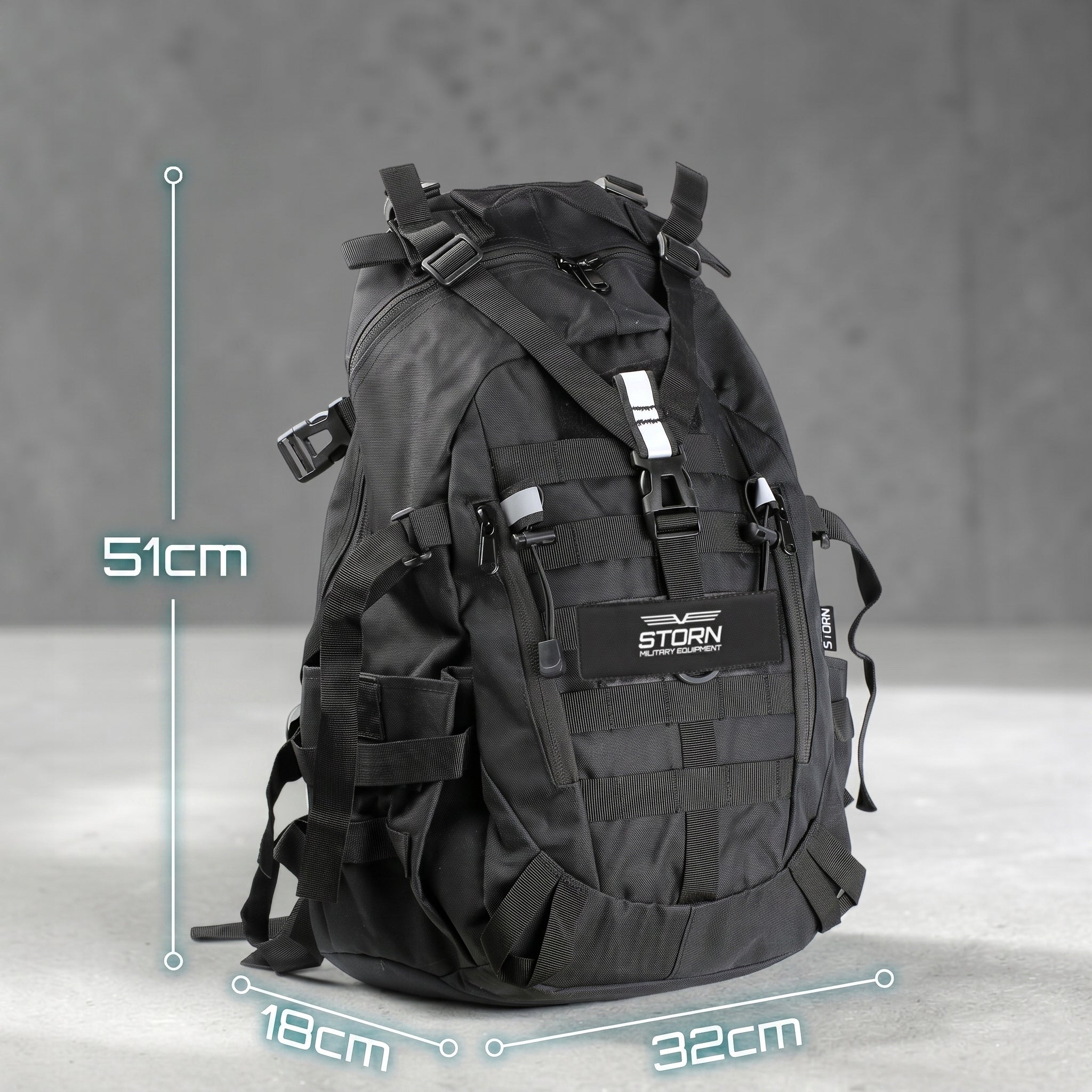 MILITARY TACTICAL BACKPACK CAPACIOUS LARGE SURVIVAL MOLLE BREATHABLE Packaging status original