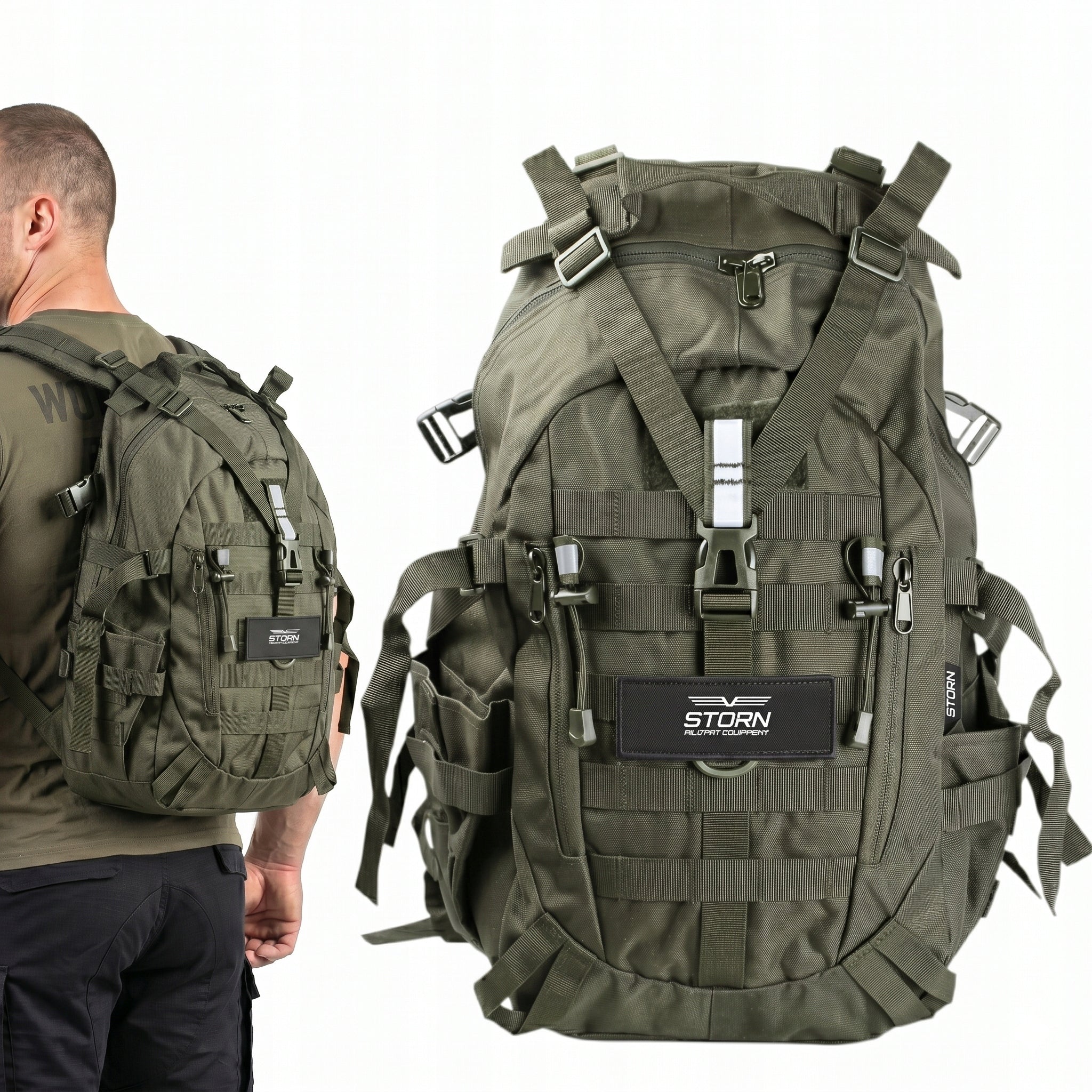 MILITARY TACTICAL BACKPACK CAPACIOUS LARGE SURVIVAL MOLLE BREATHABLE