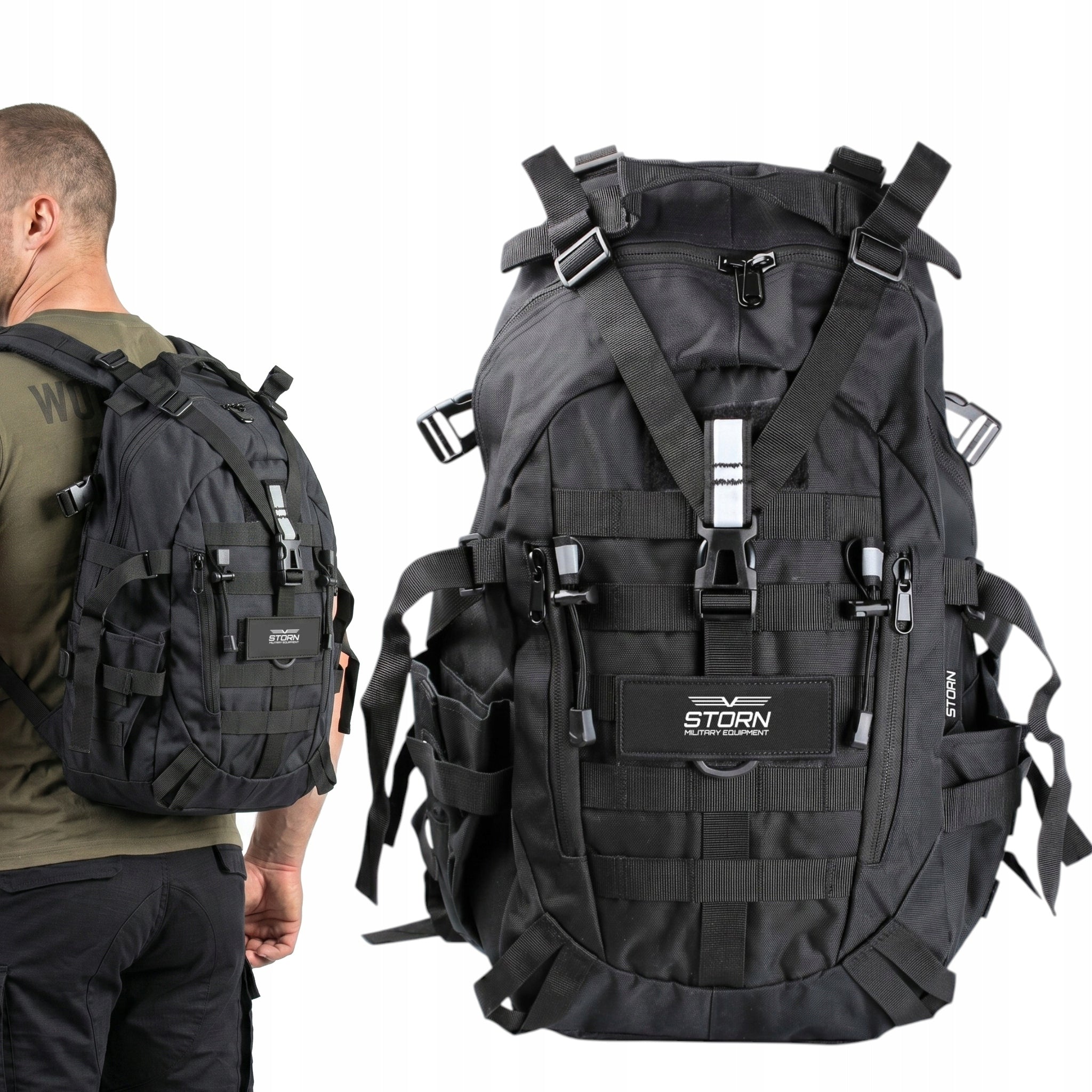 MILITARY TACTICAL BACKPACK CAPACIOUS LARGE SURVIVAL MOLLE BREATHABLE