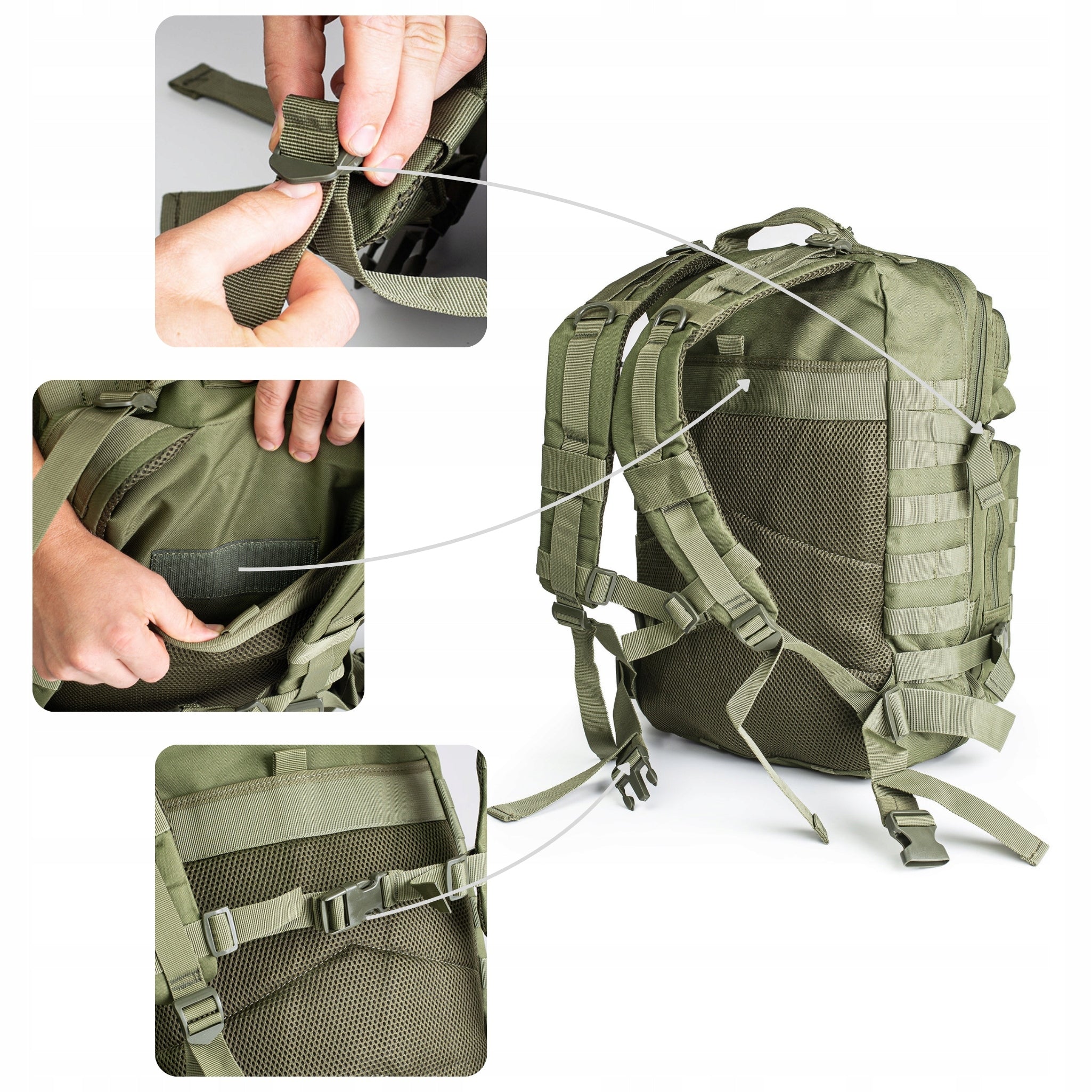 MILITARY TACTICAL HIKING BACKPACK MILITARY TREKKING SURVIVAL 45L Packaging status original