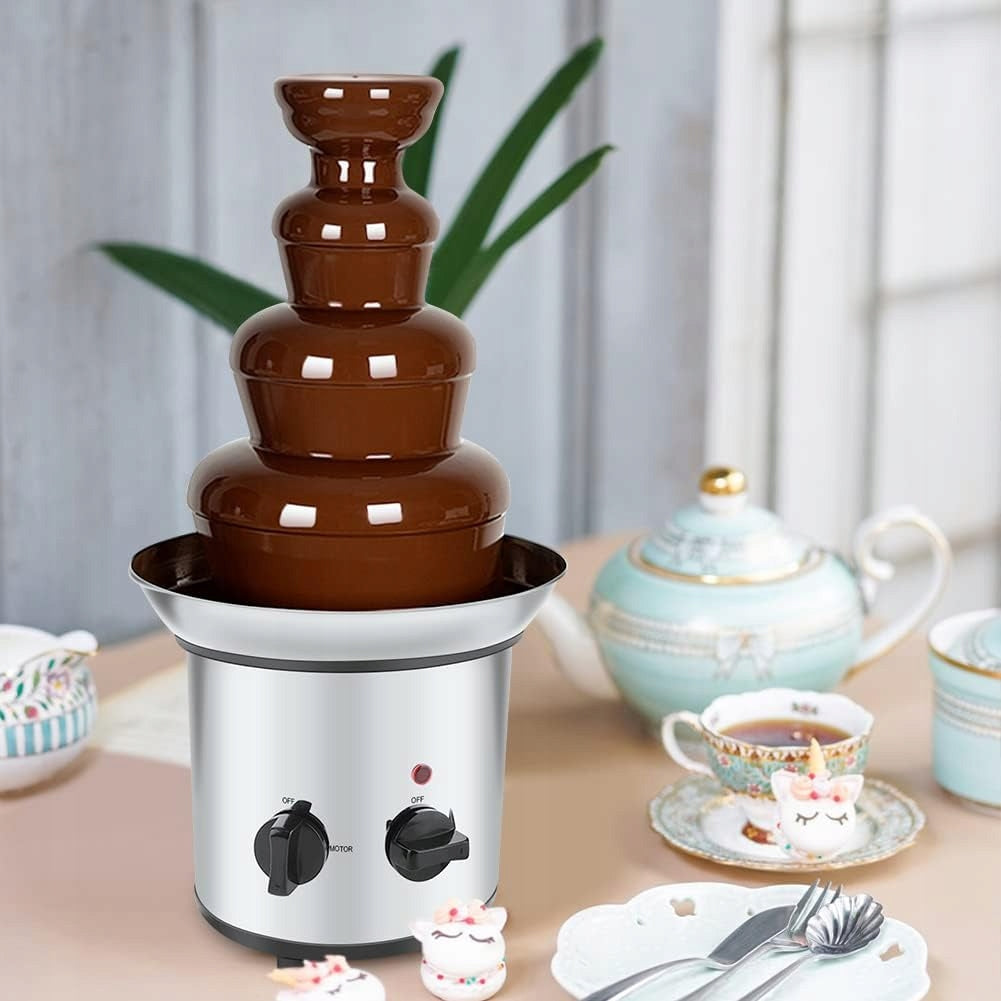 MILK CHOCOLATE FONDUE FOUNTAIN 3 LEVELS CLATRONIC Brand Clatronic