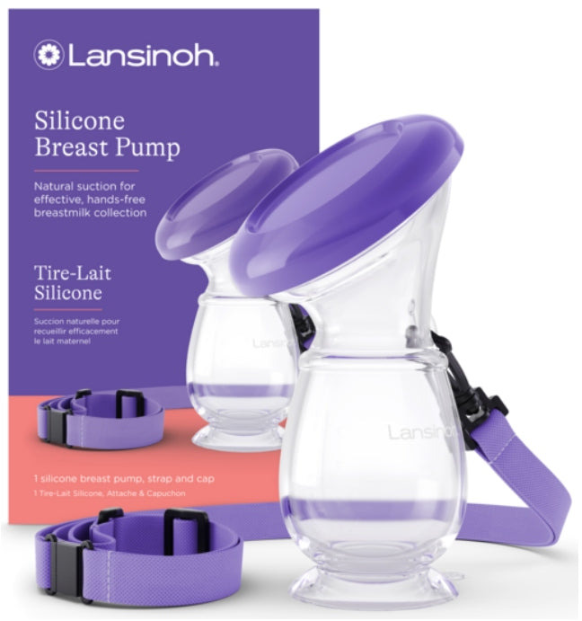 MILK COLLECTOR SILICONE BREAST PUMP WITH HANDLE LANSINOH