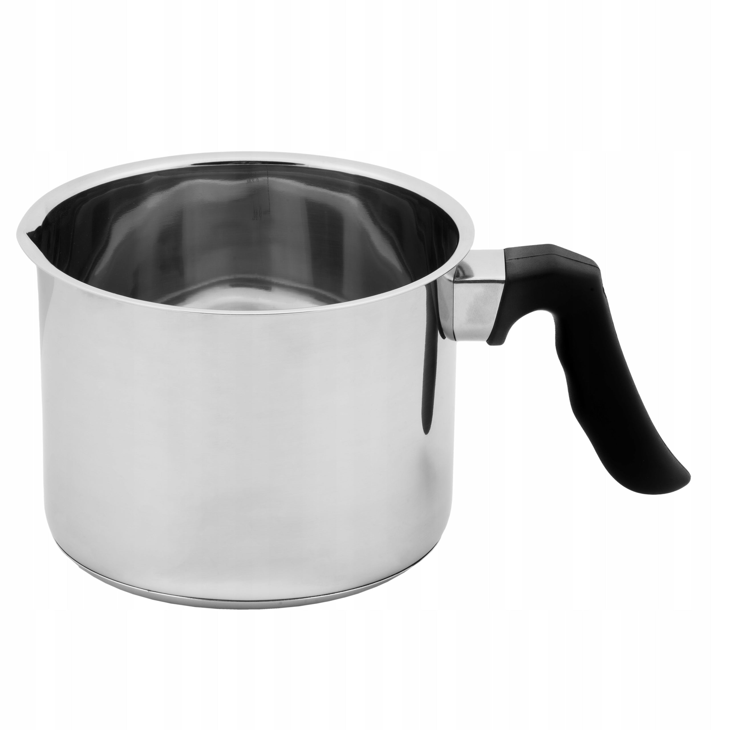 MILK COOKING POT 1,5 L STEEL SAUCEPAN WITH SPOUT INDUCTION GAS Brand Topfann