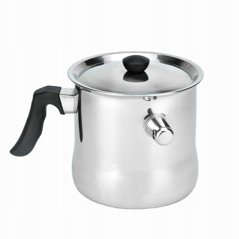 MILK COOKING POT WITH WHISTLE LID 1,5L STAINLESS INDUCTION GAS Packaging status original
