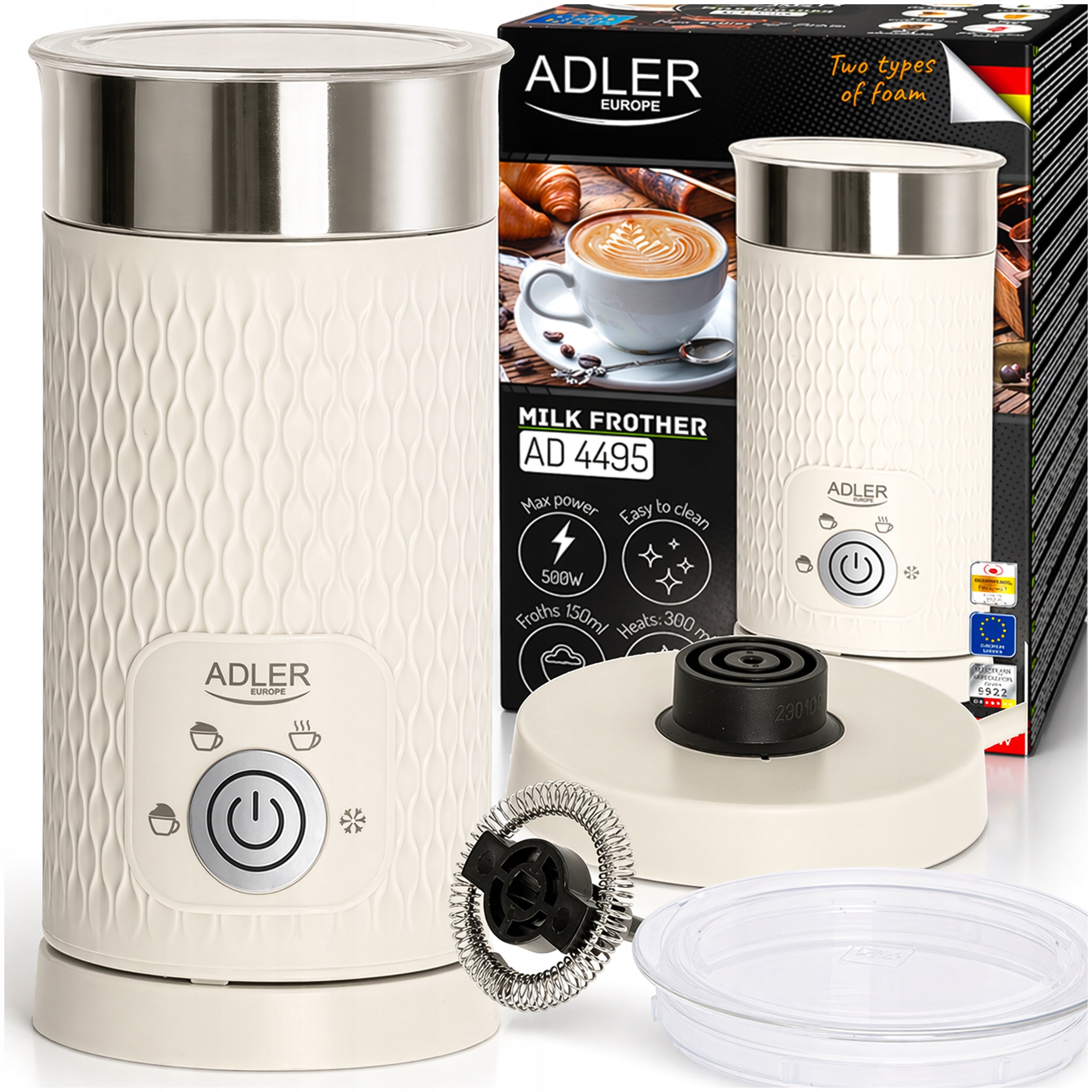 MILK FROTHER ELECTRIC FROTHING HEATER 300ml 500W LATTE