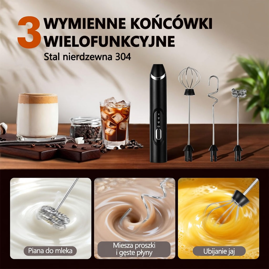 MILK FROTHER ELECTRIC HANDHELD MINI COFFEE FOAM BEATER EGG 3in1 USB Manufacturer code YN-naipaiqiheise