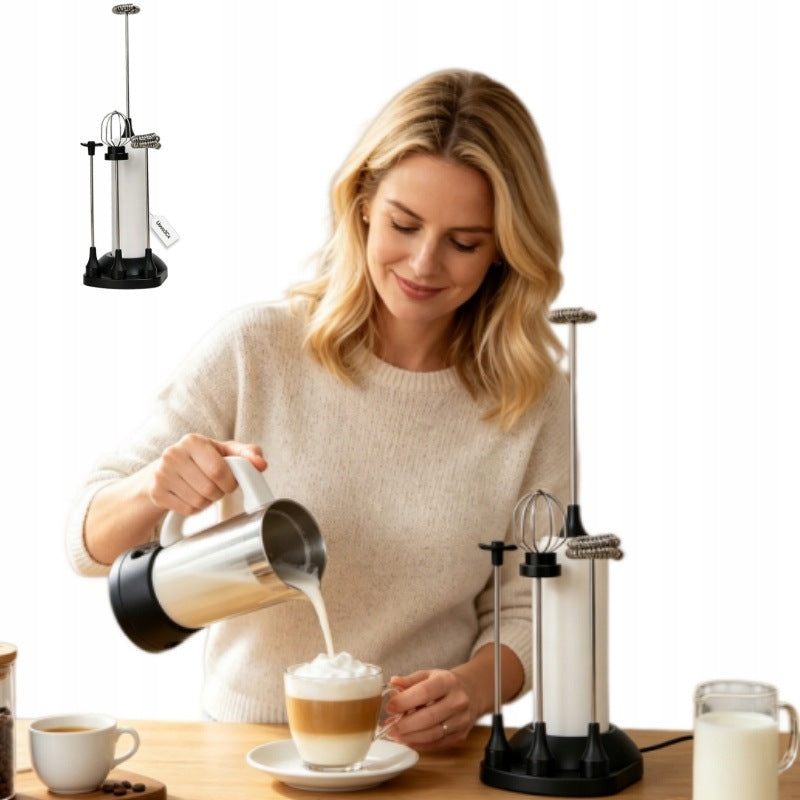 MILK FROTHER ELECTRIC MANUAL 4IN1 COFFEE MILK BEATER Packaging status original