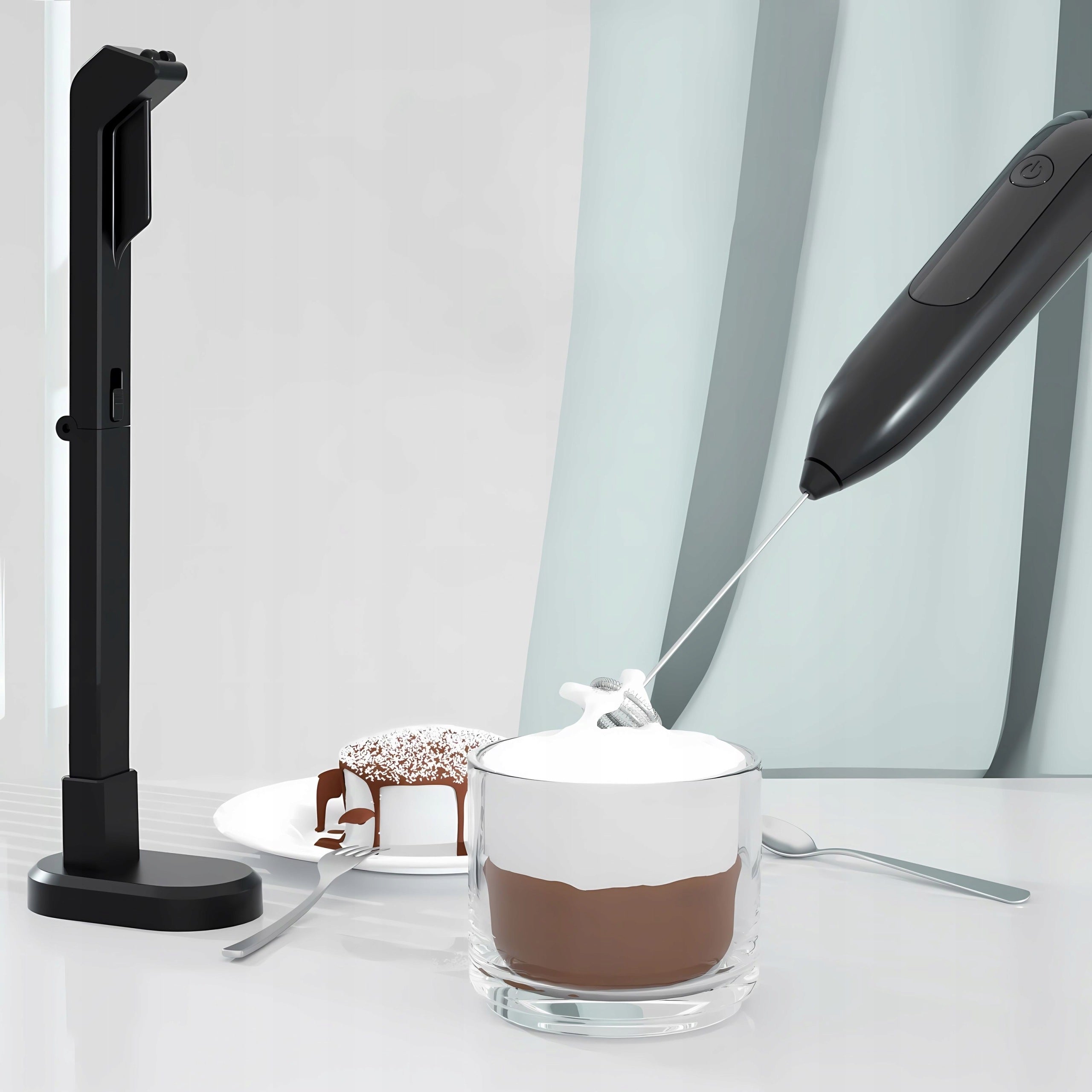 MILK FROTHER Handheld Cordless 2 Speeds 19000rpm Steel Quiet Brand blurr