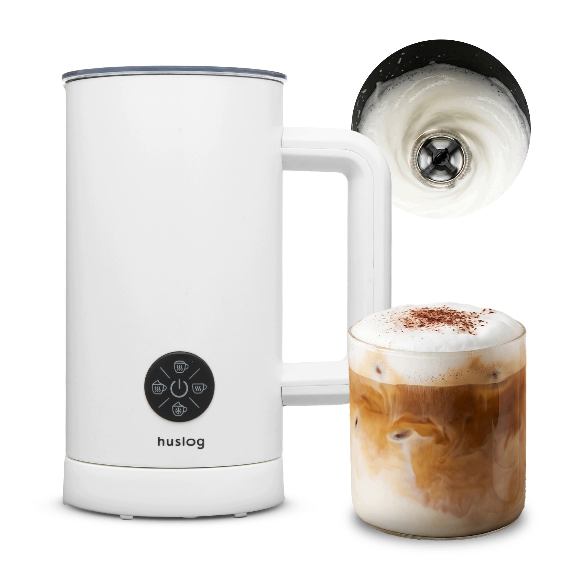 MILK FROTHER WITH HEATER 4 MILK FROTHING MODES 500W WHITE
