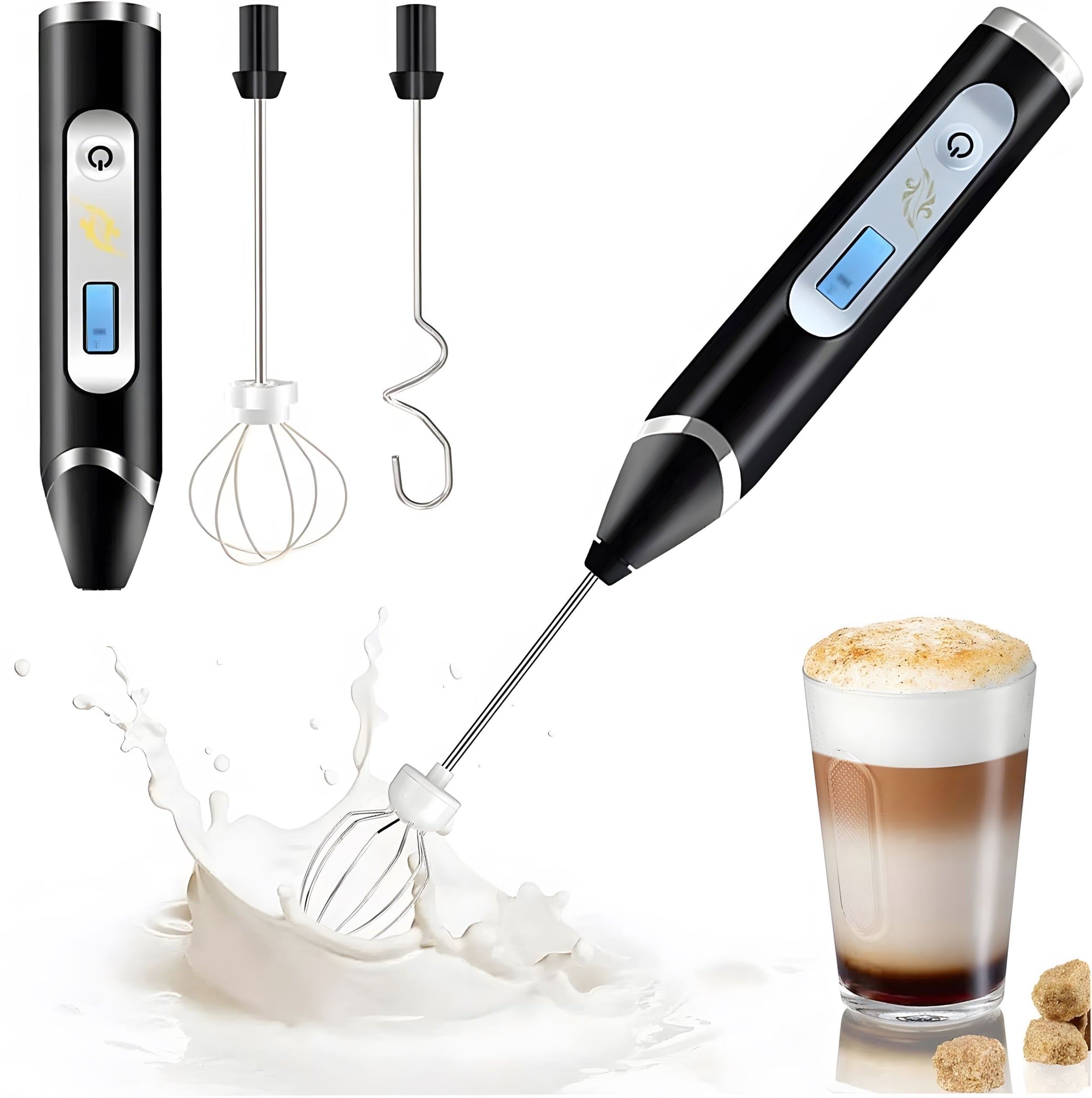MILK FROTHER blurr Electric Cordless Mixer 3 Speed LCD