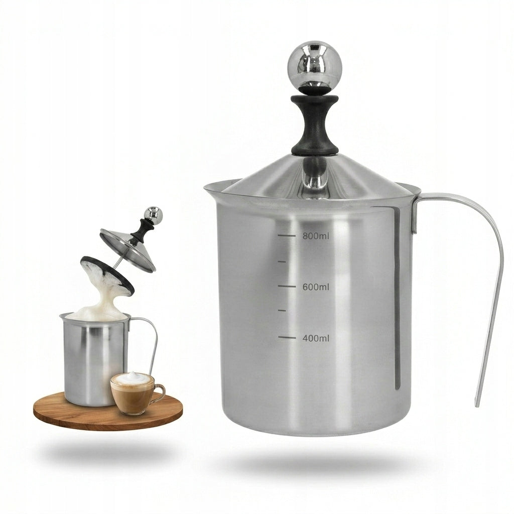 MILK FROTHER stainless steel hand beater for foam making large