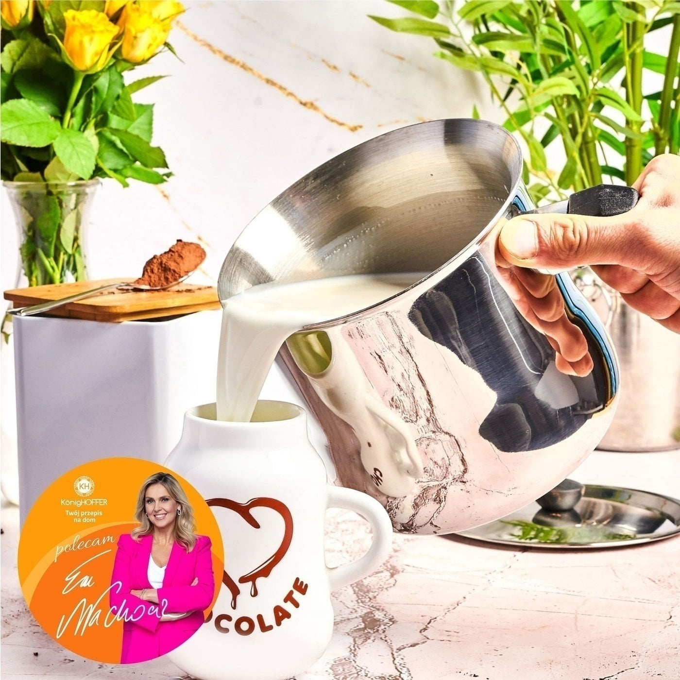 MILK POT INDUCTION Stainless Steel Gas Konighoffer 1,5 l 15,5 cm Kind milk pot