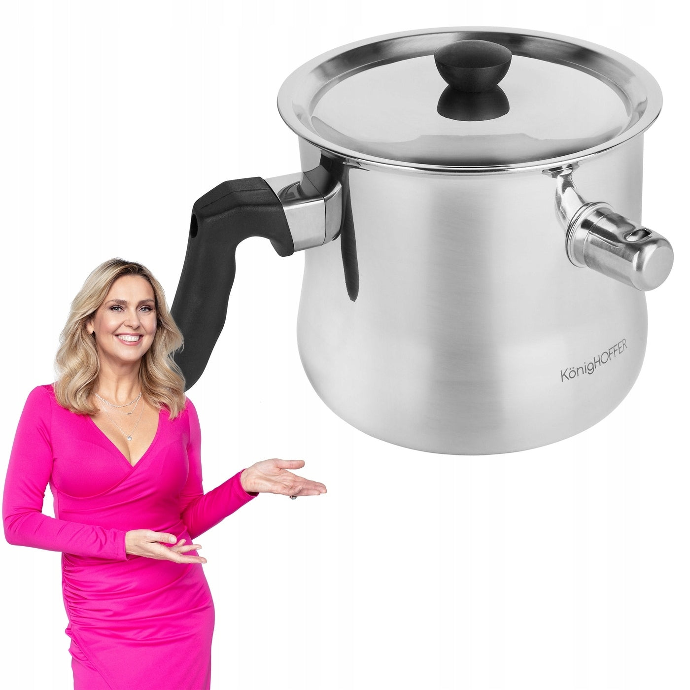 MILK POT INDUCTION Stainless Steel Gas Konighoffer 1,5 l 15,5 cm