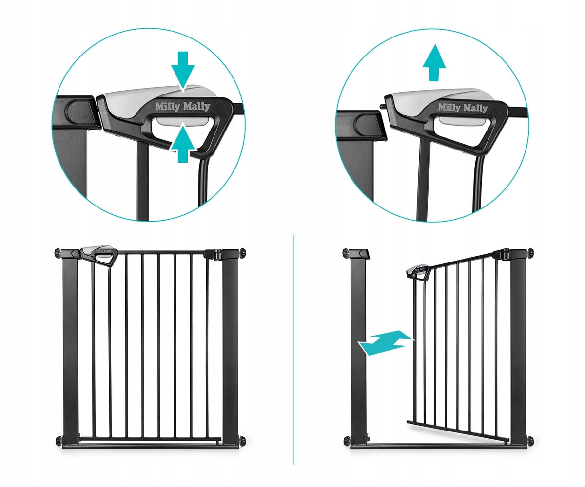 MILLY MALLY 6574 Safety gate - Guardy 83 Blac stair barrier Brand Milly Mally