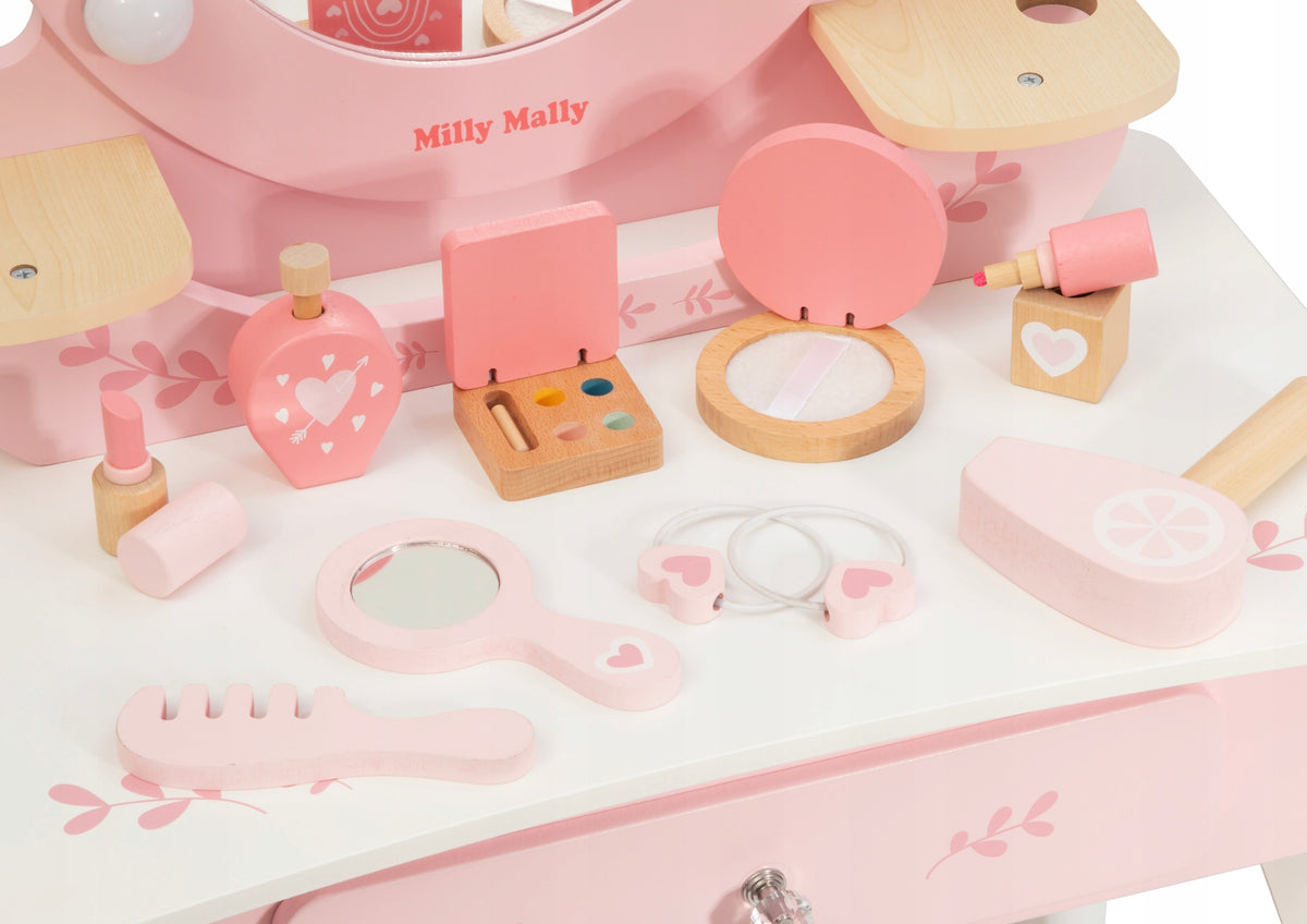 MILLY MALLY CHILDREN'S DRESSING TABLE WOODEN ELLY PINK Brand Milly Mally