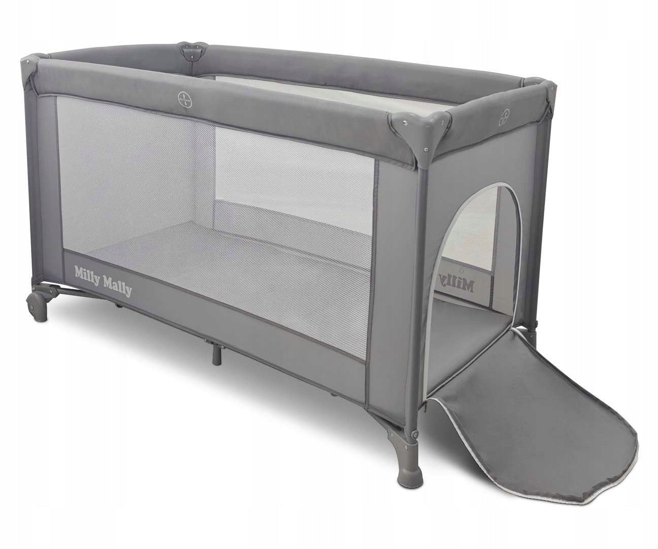 MILLY MALLY MIRAGE TRAVEL COT PLAYPEN FOLDING TRAVEL GREY Brand Milly Mally