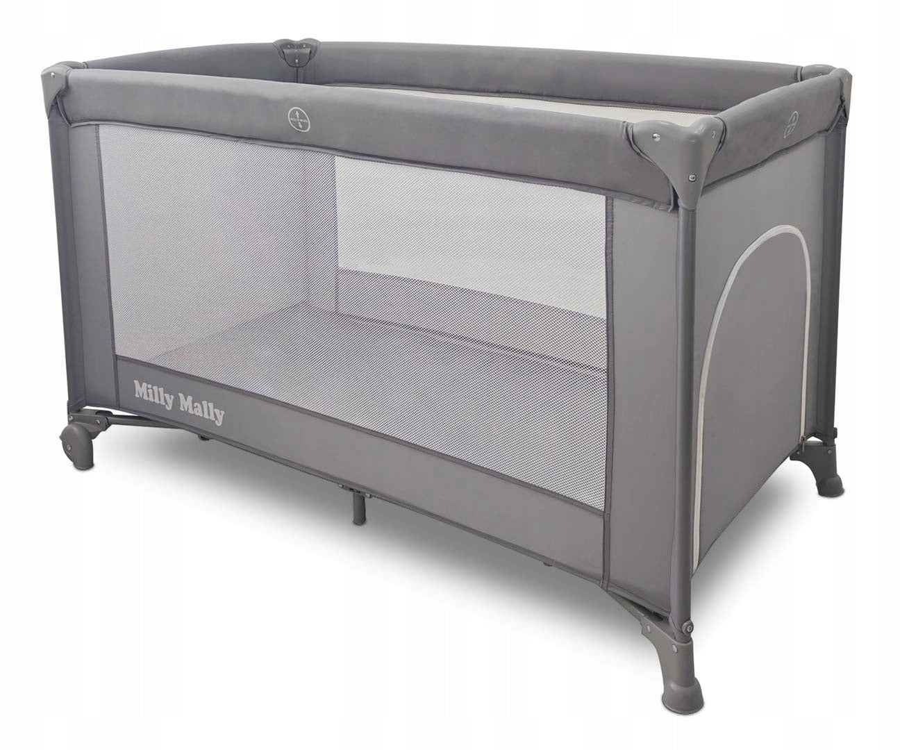 MILLY MALLY MIRAGE TRAVEL COT PLAYPEN FOLDING TRAVEL GREY