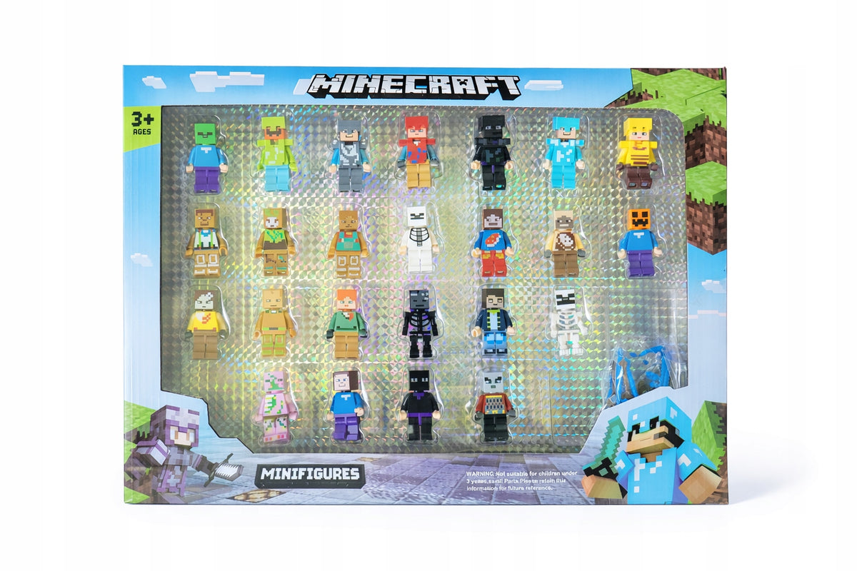 MINECRAFT FIGURINES SET OF 24 MINI PEOPLE MINECRAFT + AKCESORIA Type figurine