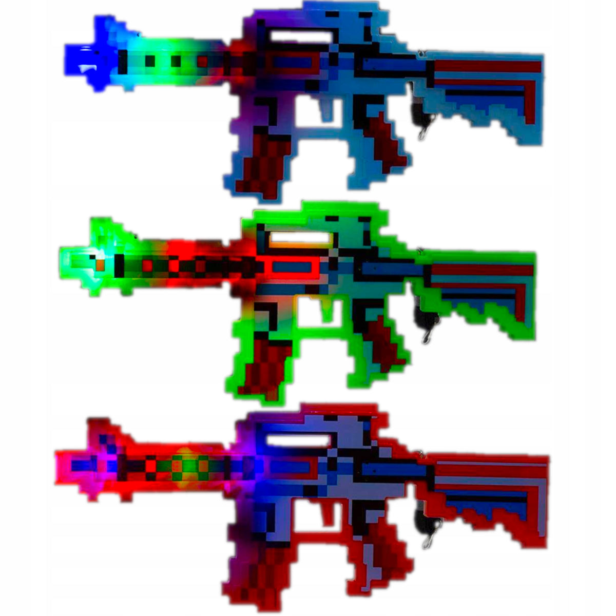 MINECRAFT RIFLE ON PIXEL BATTERIES GLOWING + SOUNDS WEAPON FROM THE GAME MAJKRAFT Brand no brand