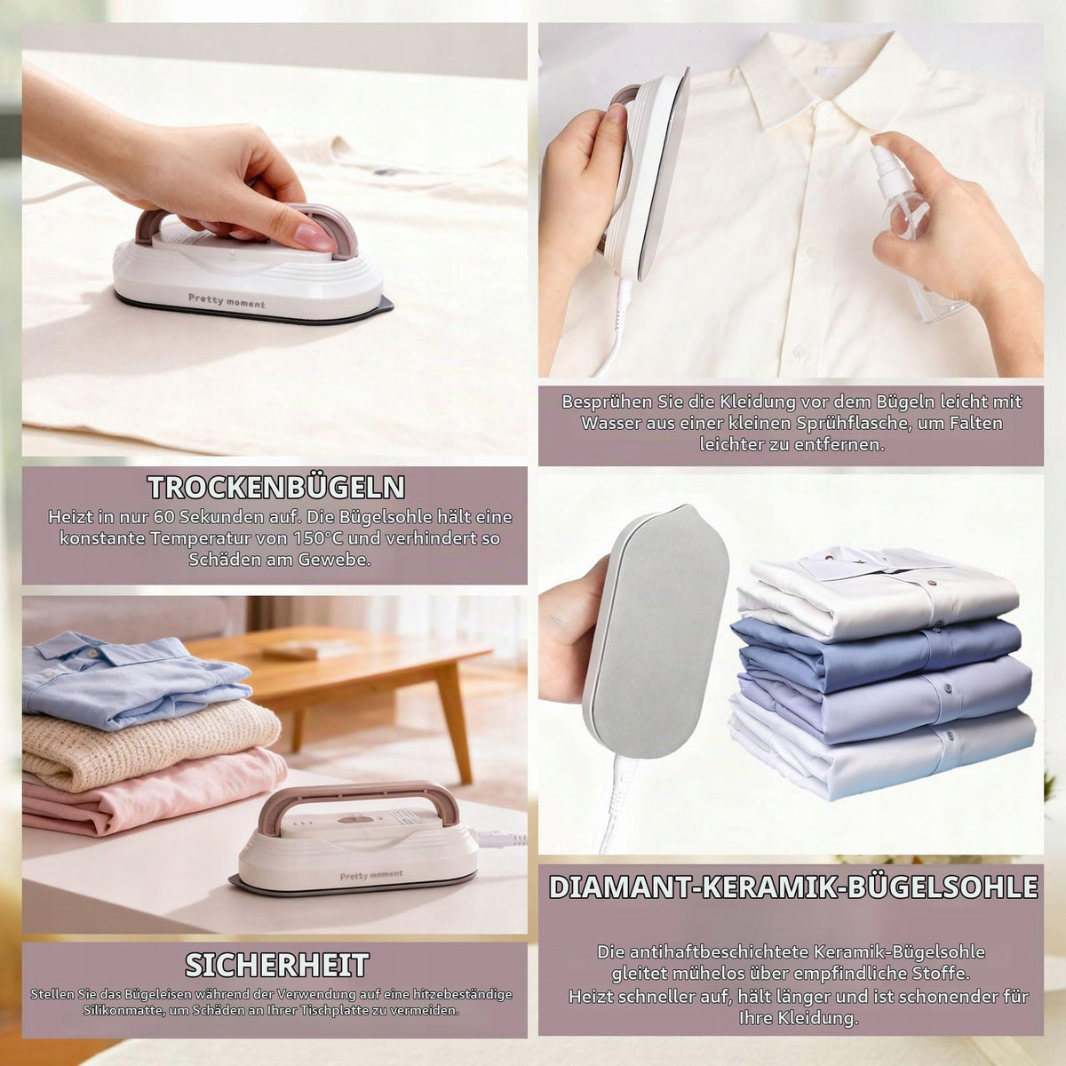 MINI 1000W TRAVEL IRON FOR TRAVEL CLOTHES PORTABLE Brand no brand